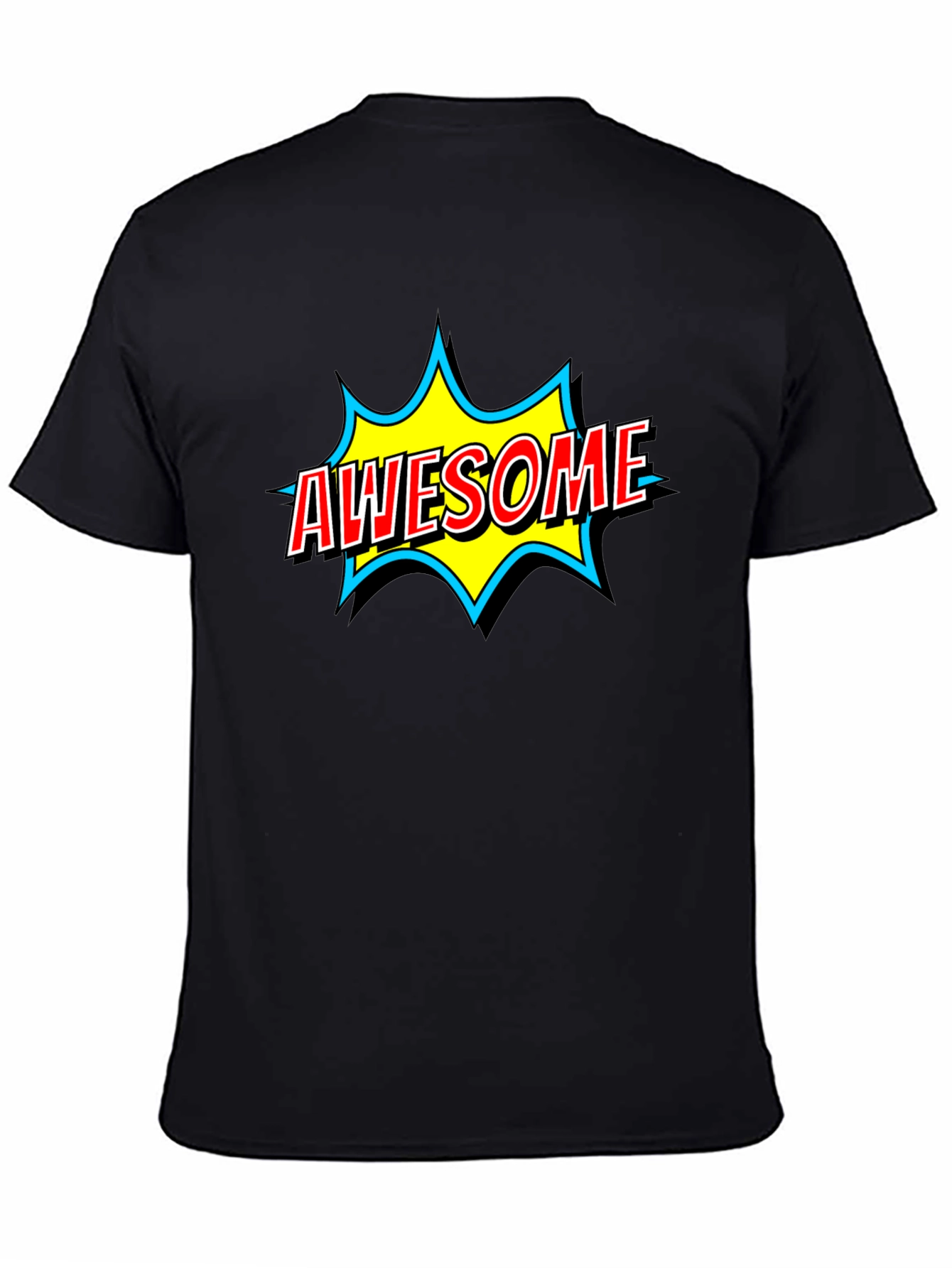 Awesome Graphic Print Black T-Shirt
