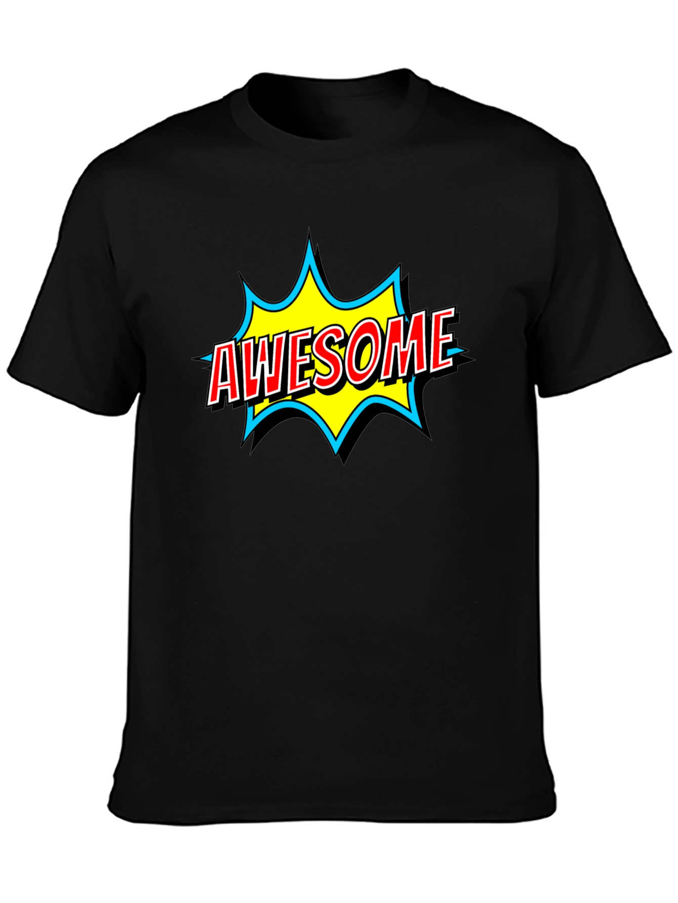 Awesome Graphic Print Black T-Shirt