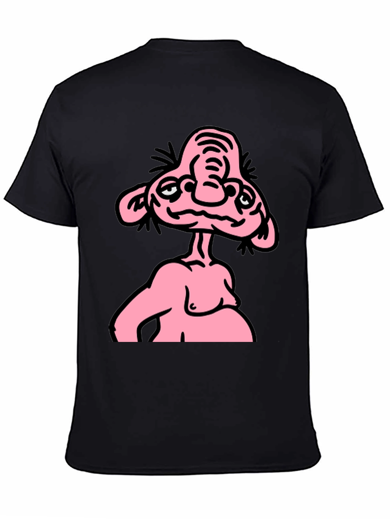 Funny Pink Cartoon Character Graphic Tee