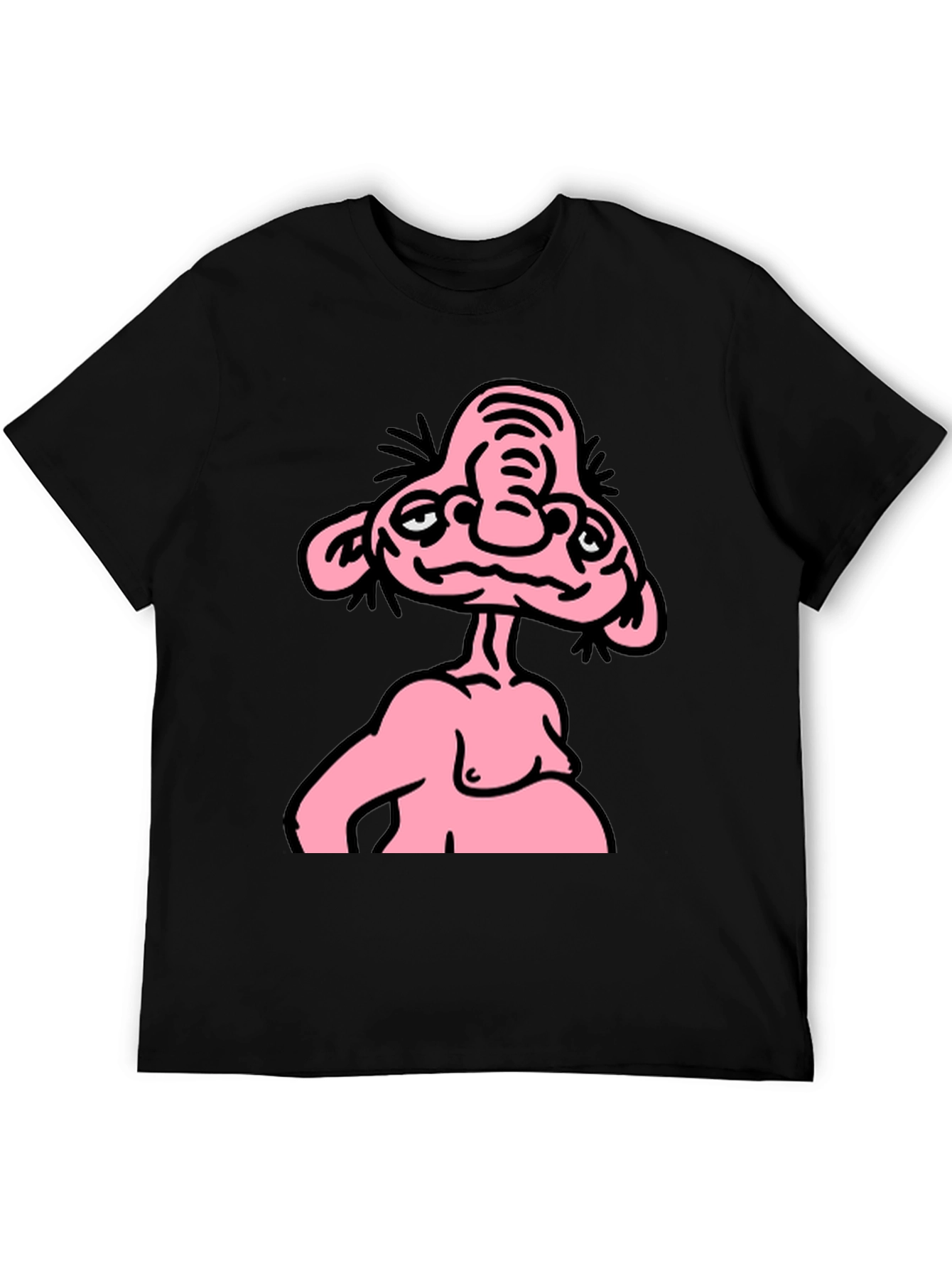 Funny Pink Cartoon Character Graphic Tee