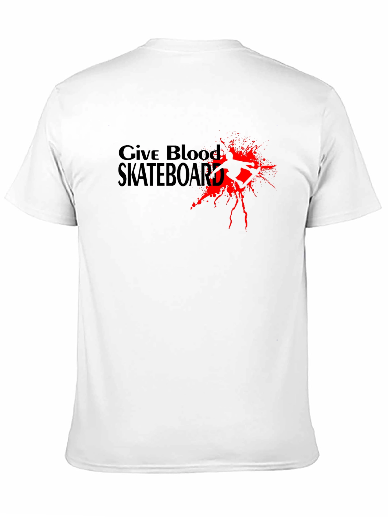 Give Blood Skateboard Black T-Shirt
