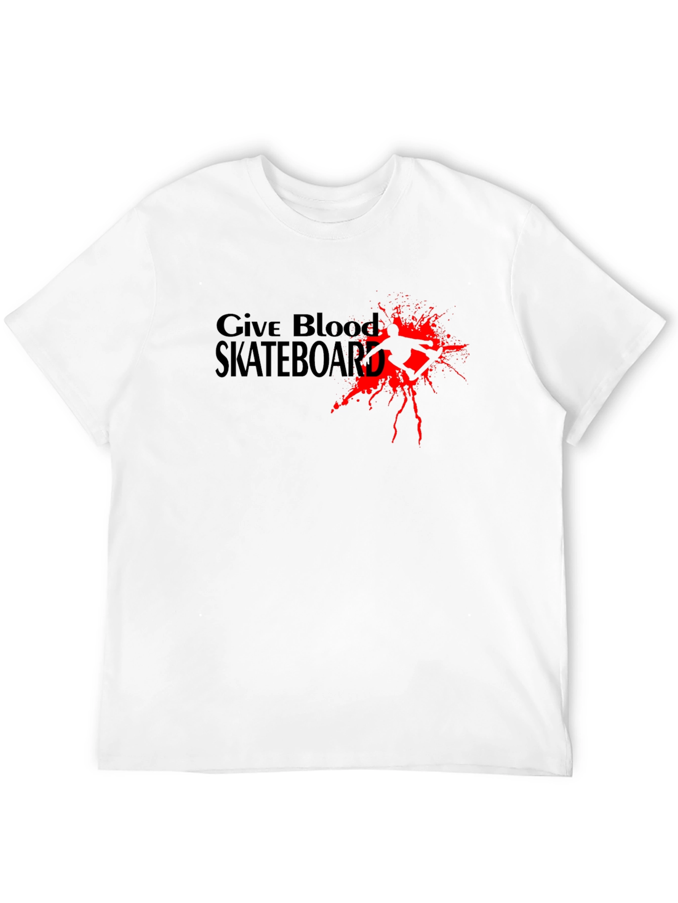 Give Blood Skateboard Black T-Shirt