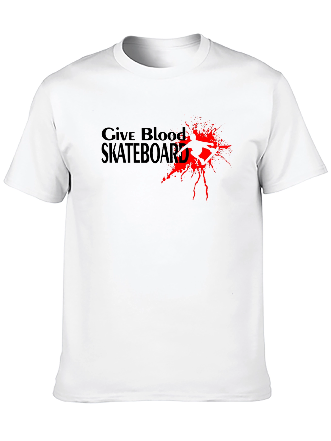 Give Blood Skateboard Black T-Shirt