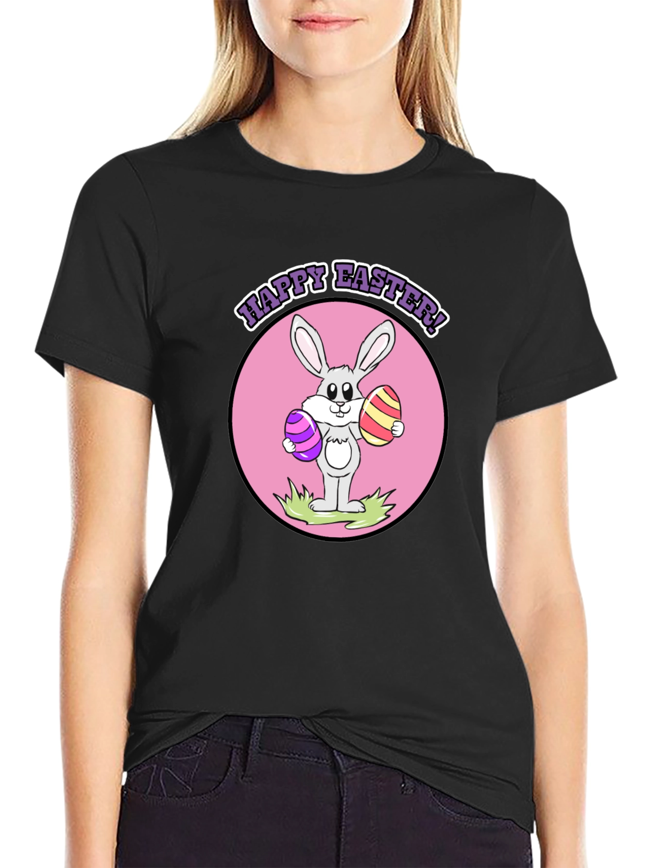 Happy Easter Bunny T-Shirt - Festive Holiday Apparel