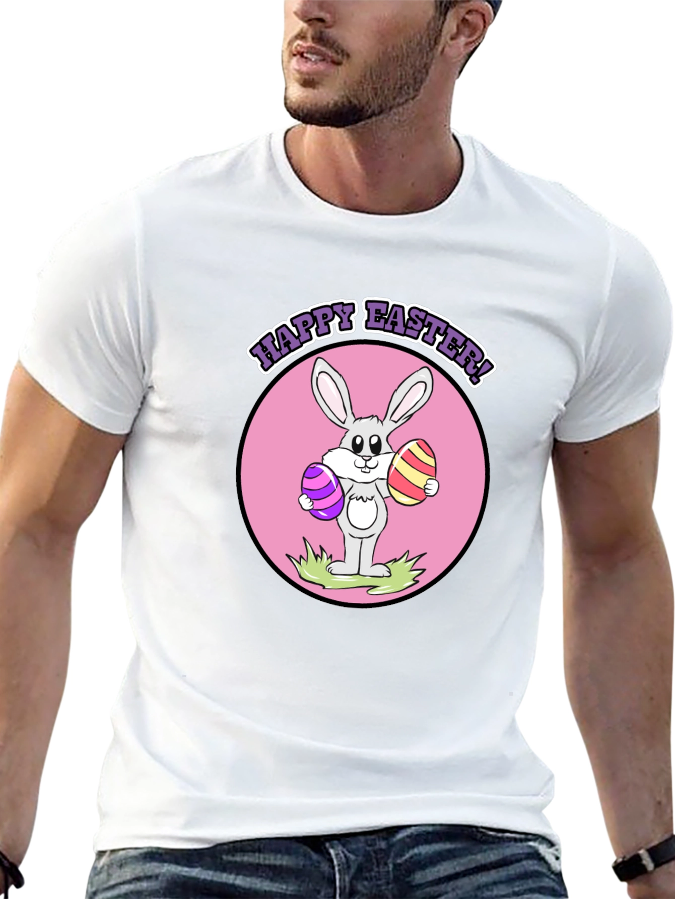 Happy Easter Bunny T-Shirt - Festive Holiday Apparel