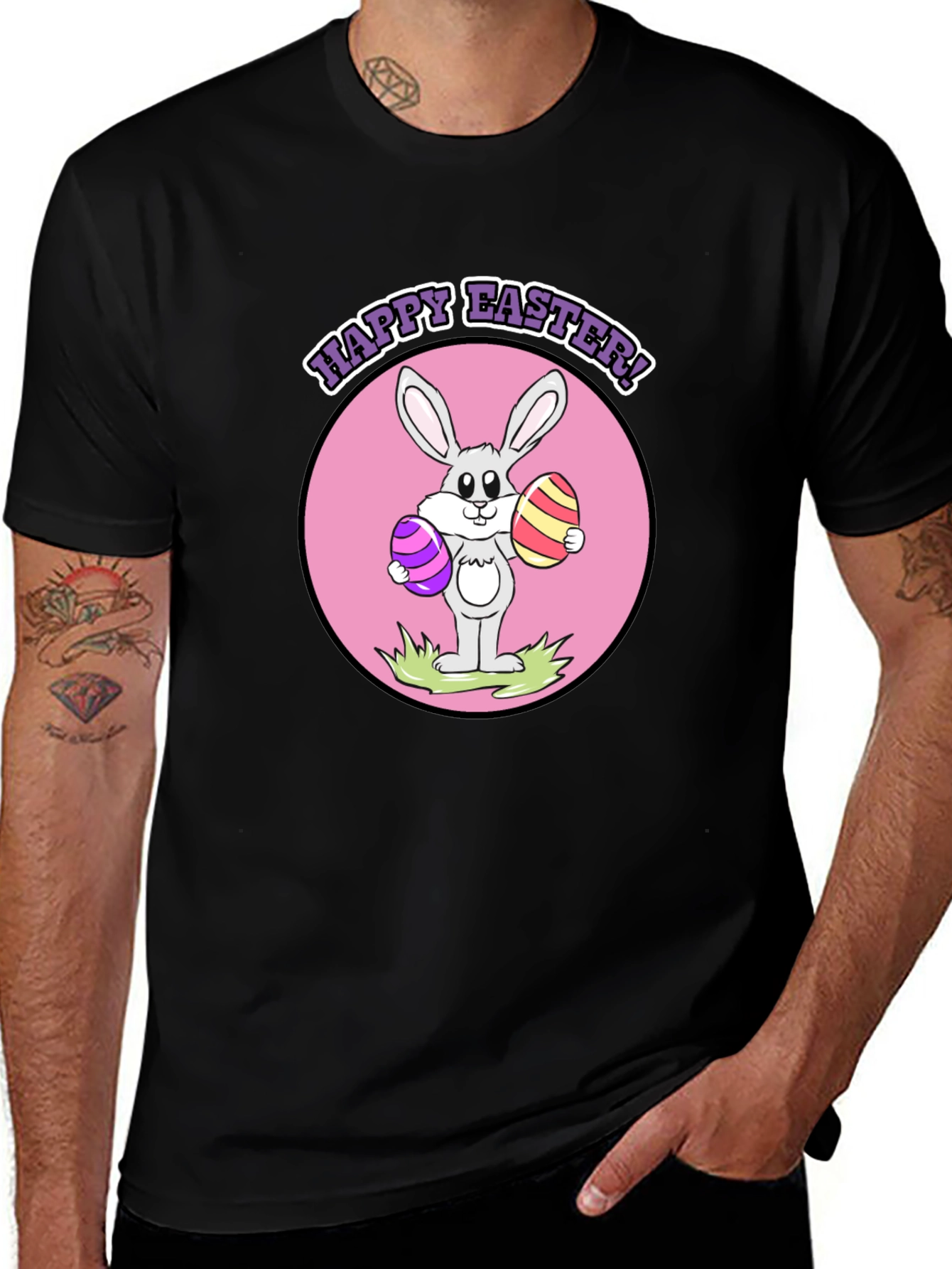 Happy Easter Bunny T-Shirt - Festive Holiday Apparel