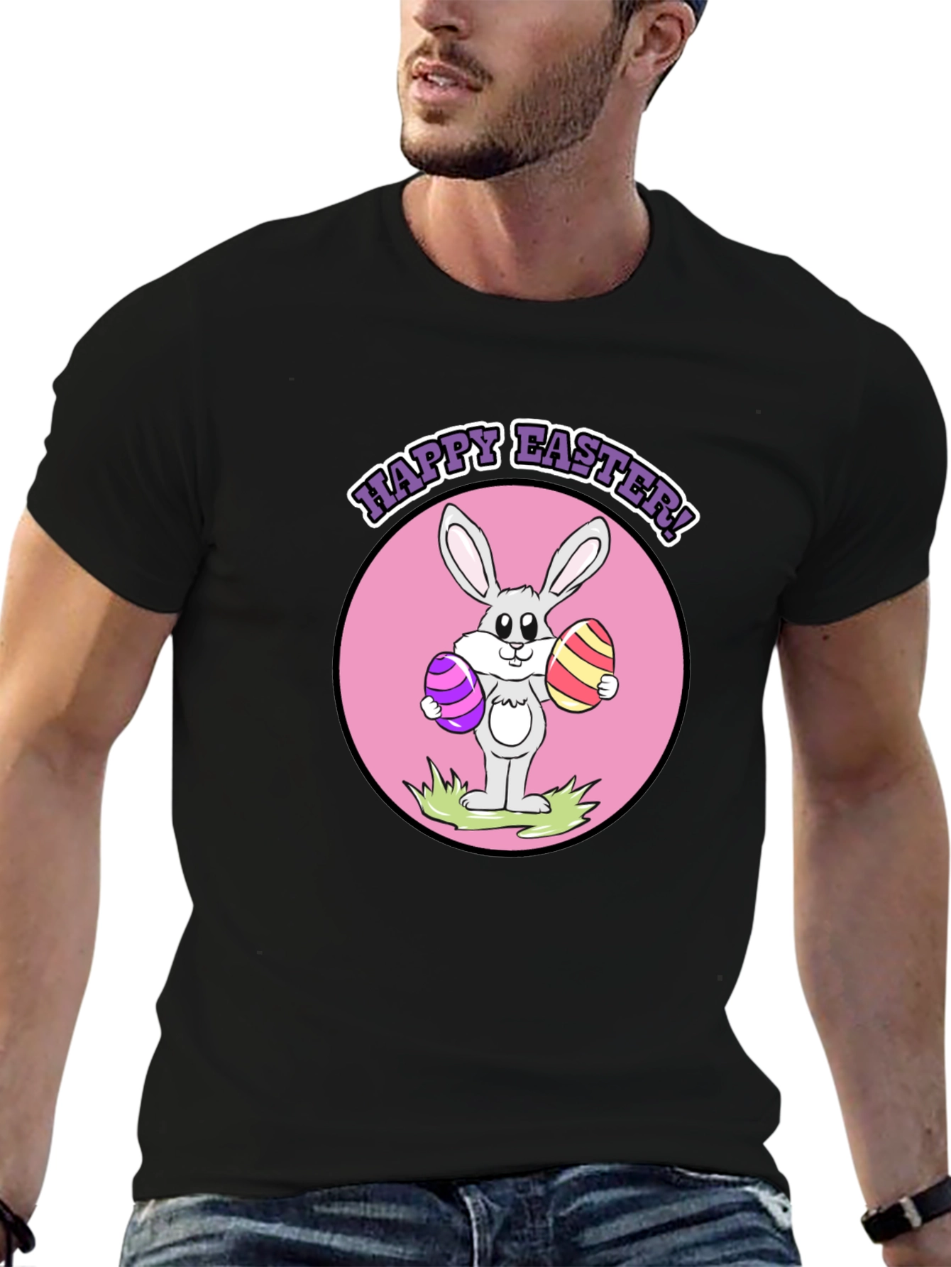 Happy Easter Bunny T-Shirt - Festive Holiday Apparel