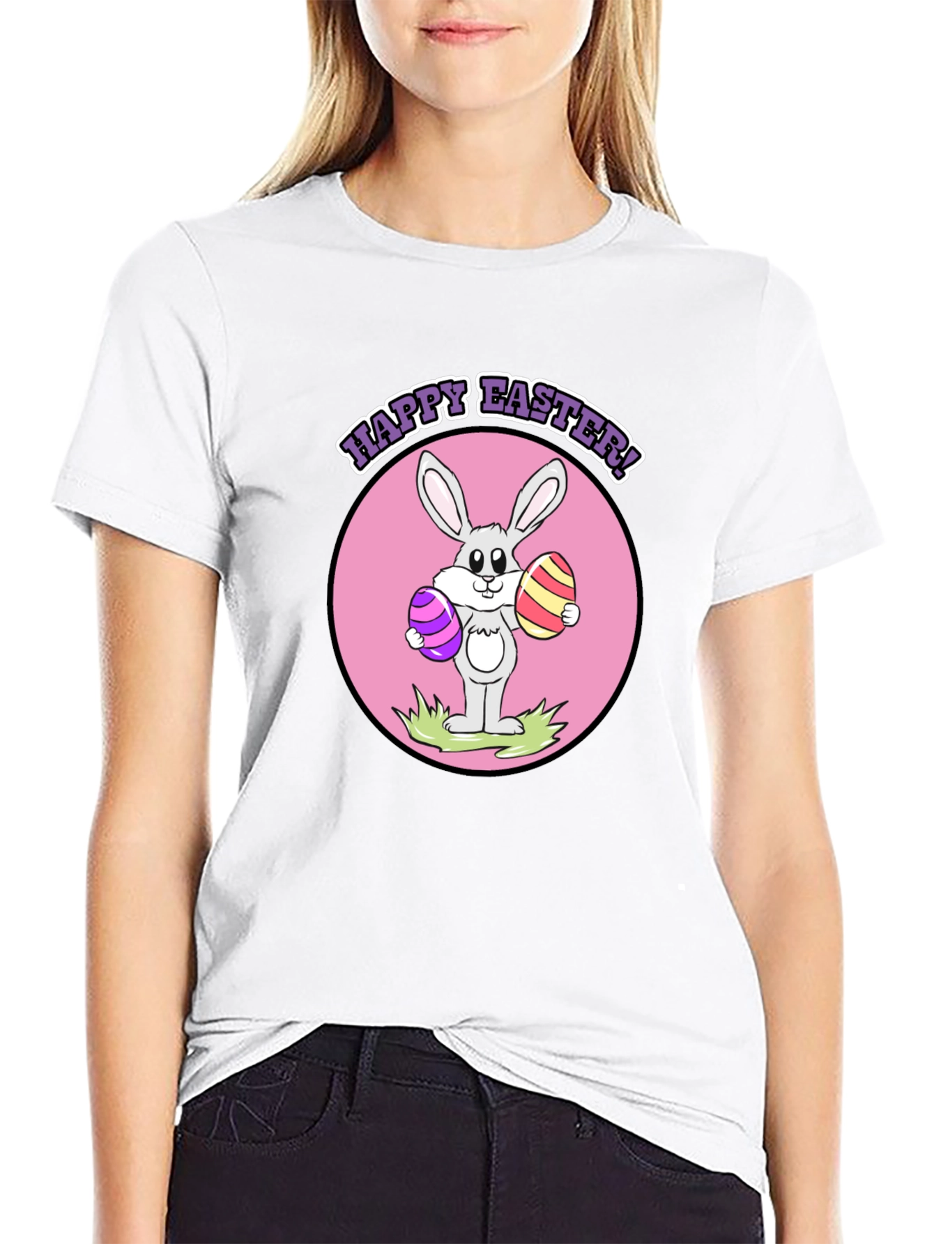 Happy Easter Bunny T-Shirt - Festive Holiday Apparel