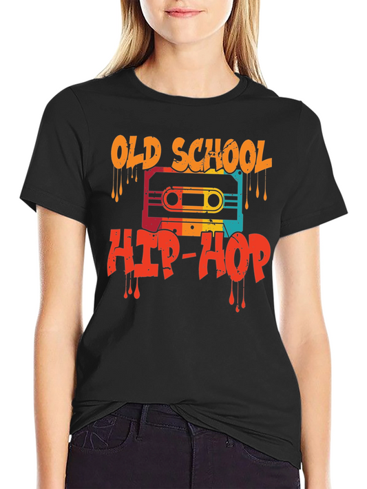Old School Hip Hop T-Shirt - Retro Cassette Tape Design