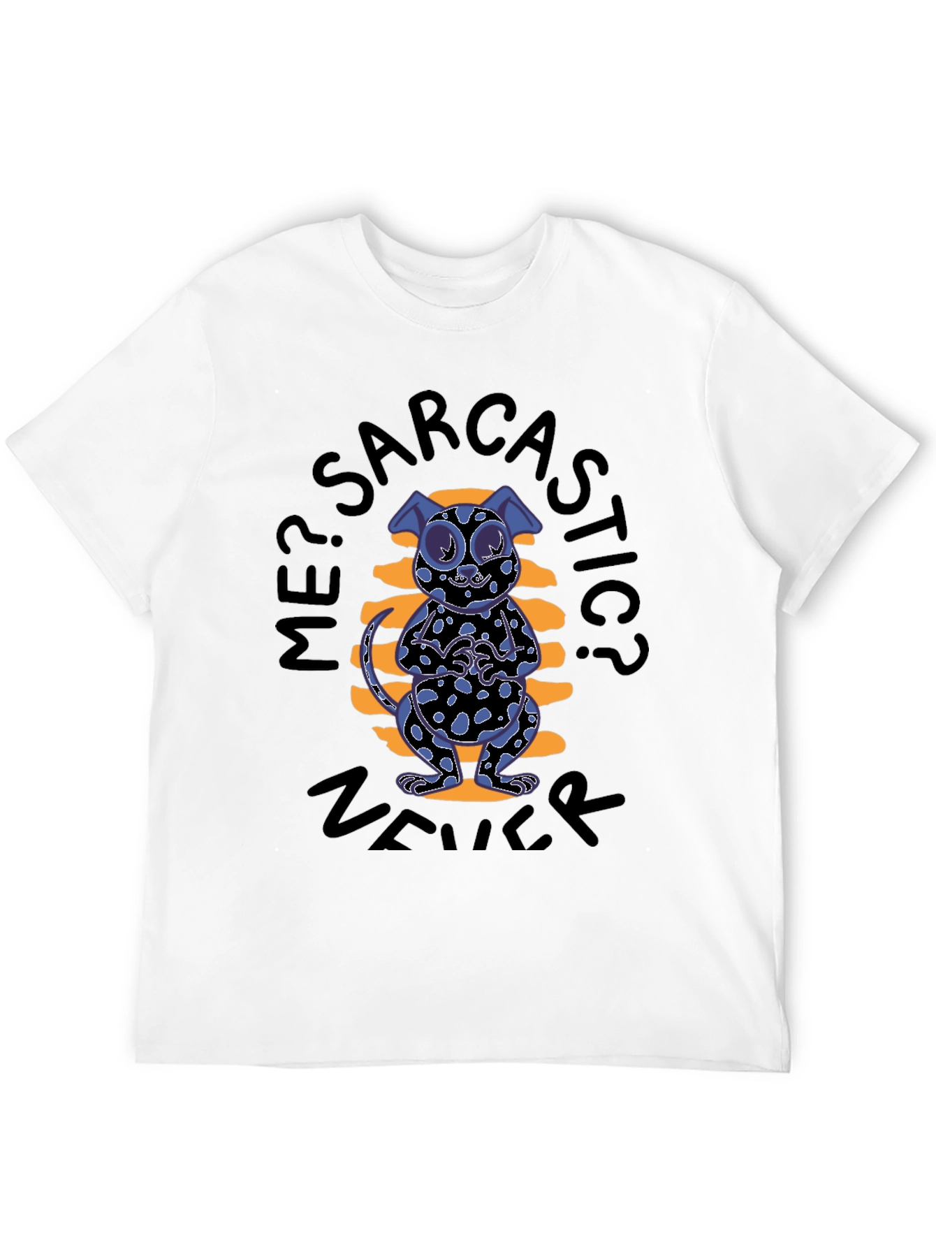 Sarcastic Cat Graphic Tee - Black