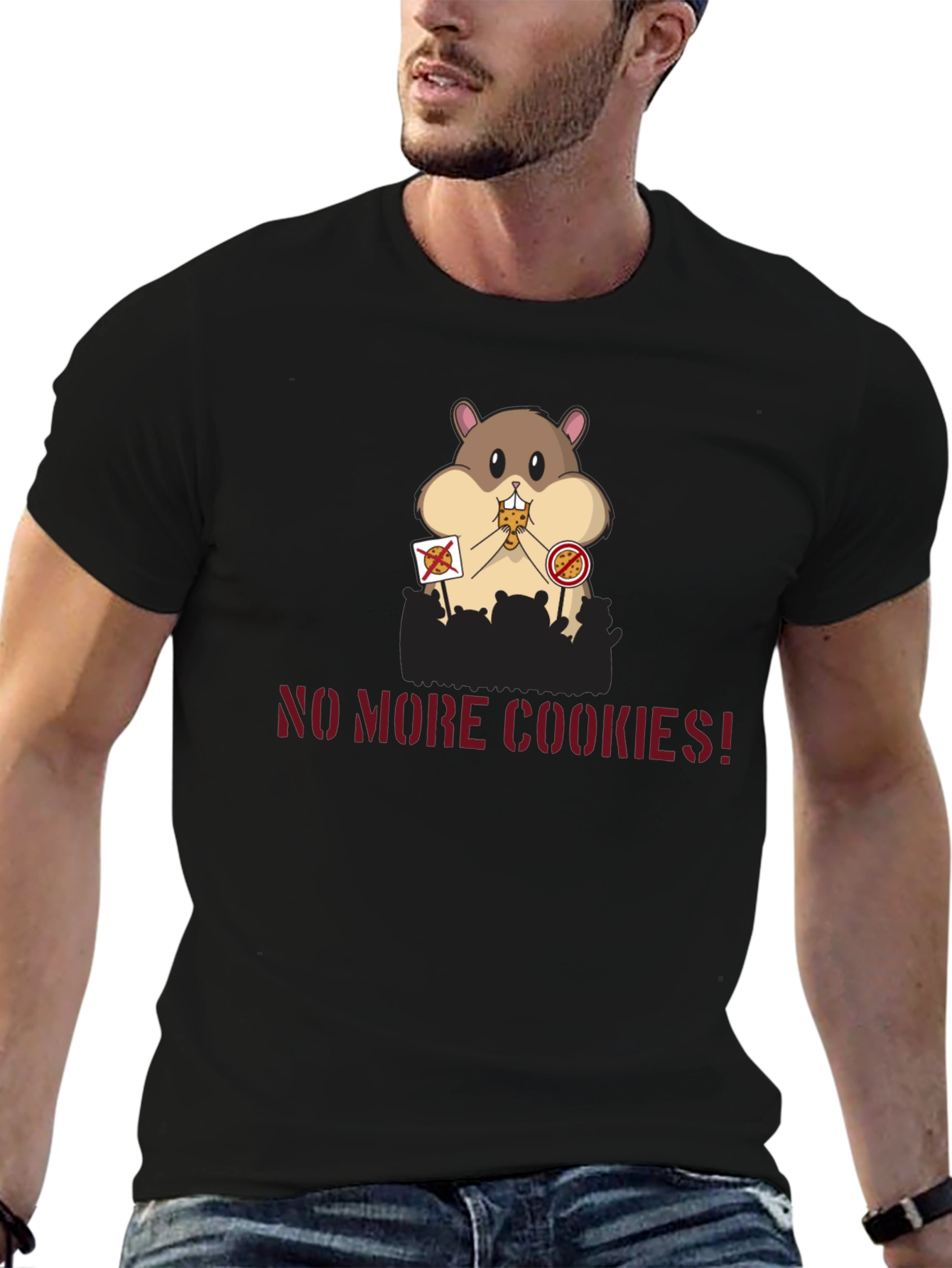 No More Cookies! Graphic T-Shirt - Hamster Protest