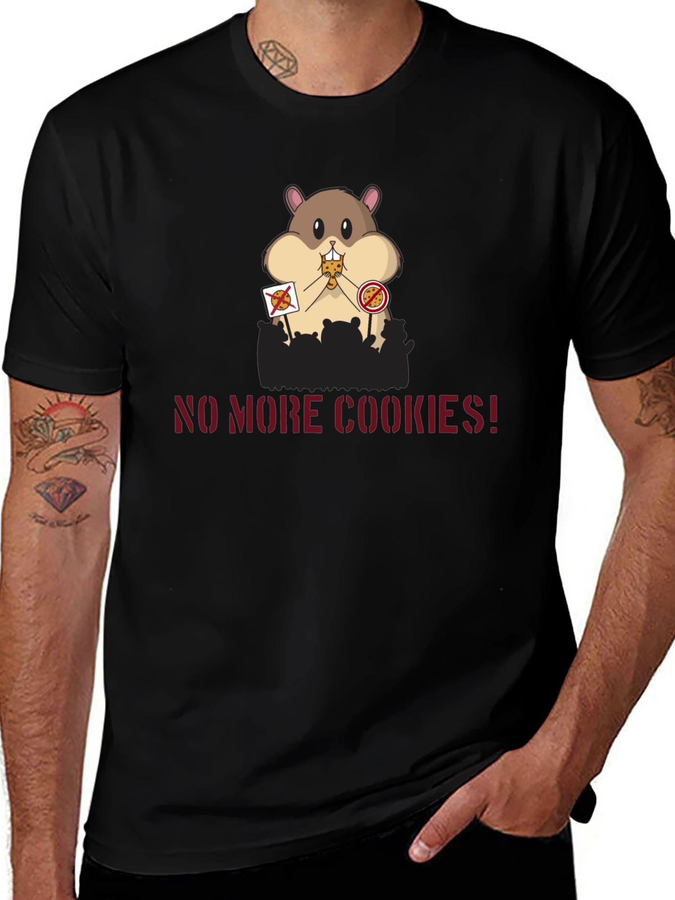 No More Cookies! Graphic T-Shirt - Hamster Protest