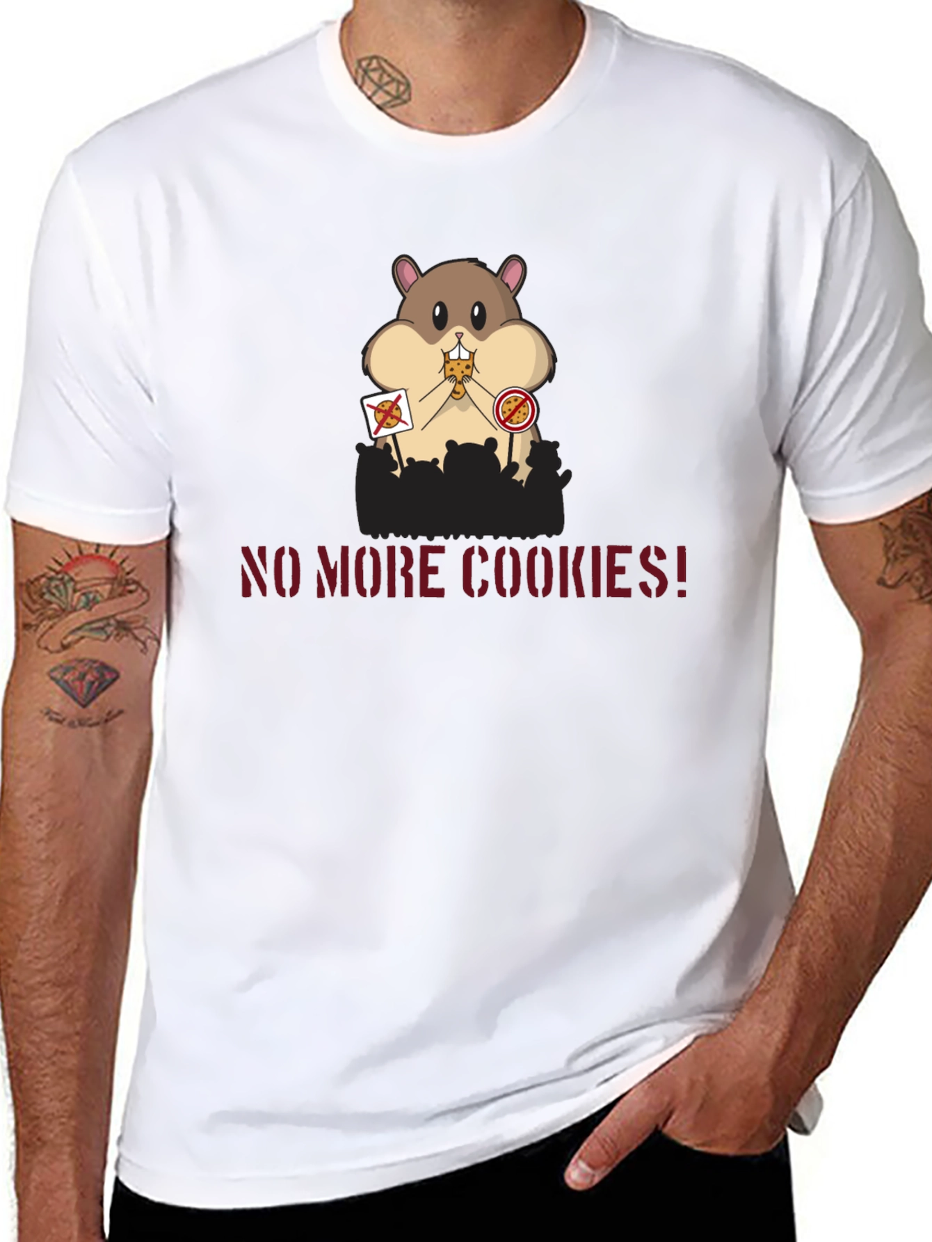 No More Cookies! Graphic T-Shirt - Hamster Protest