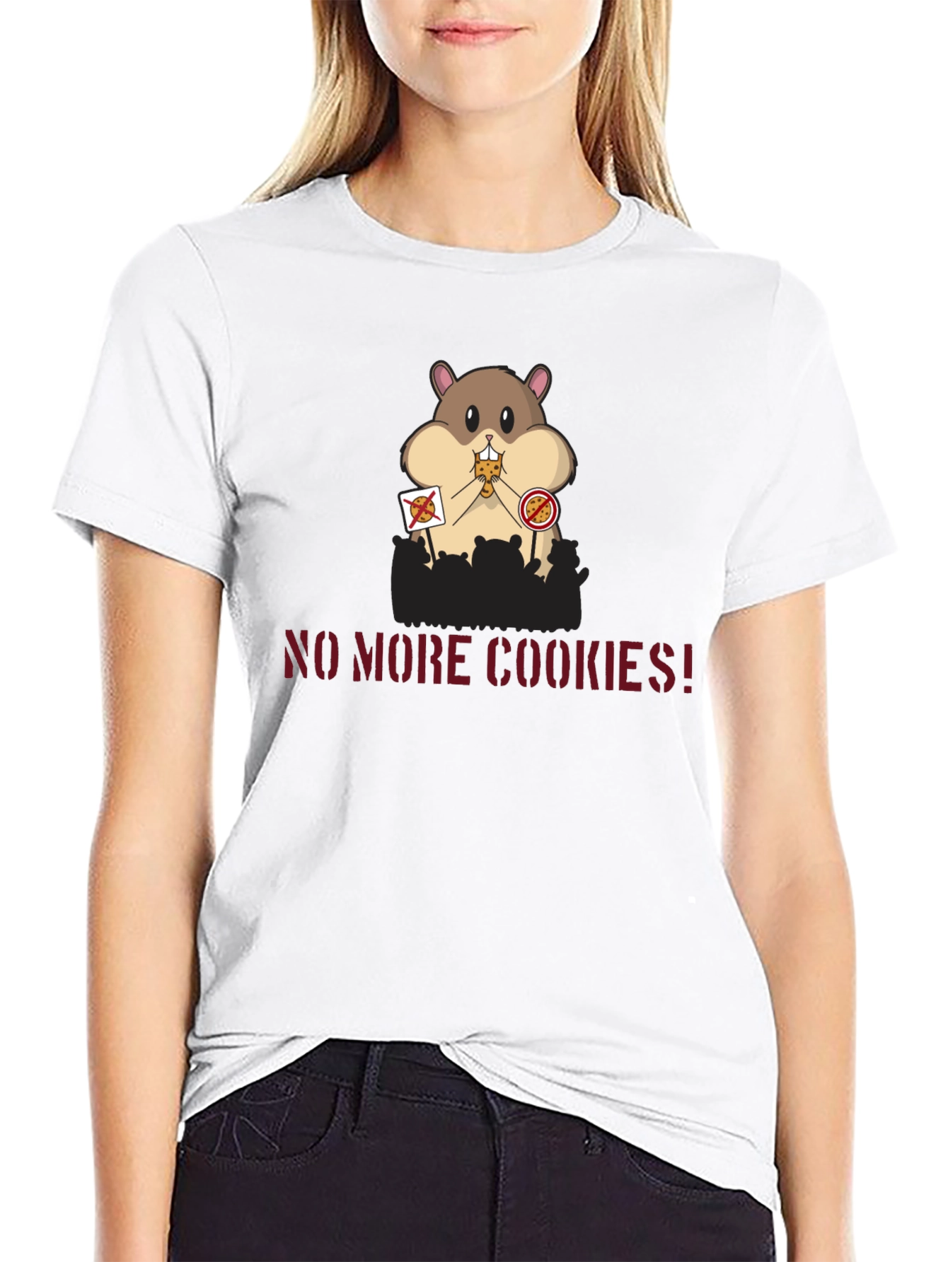 No More Cookies! Graphic T-Shirt - Hamster Protest