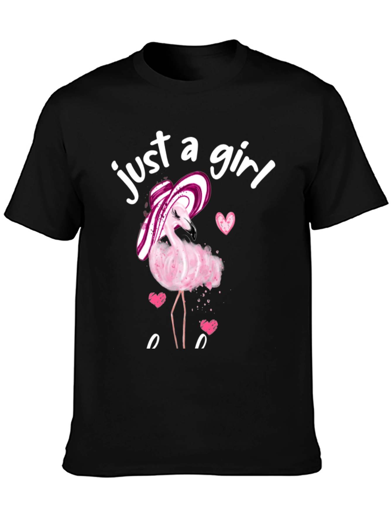 Just a Girl Flamingo T-Shirt