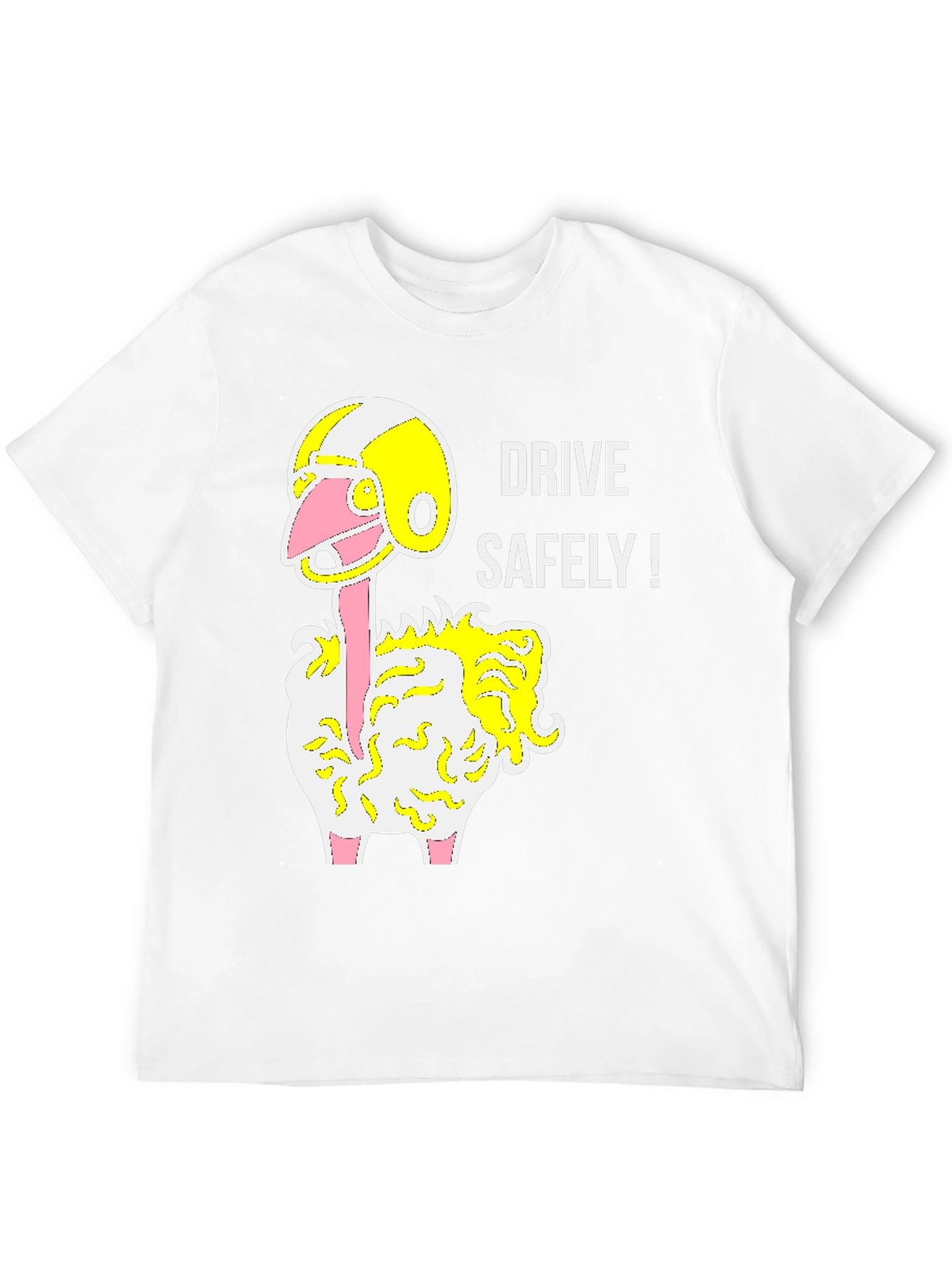 Drive Safely Ostrich T-Shirt - Black Graphic Tee