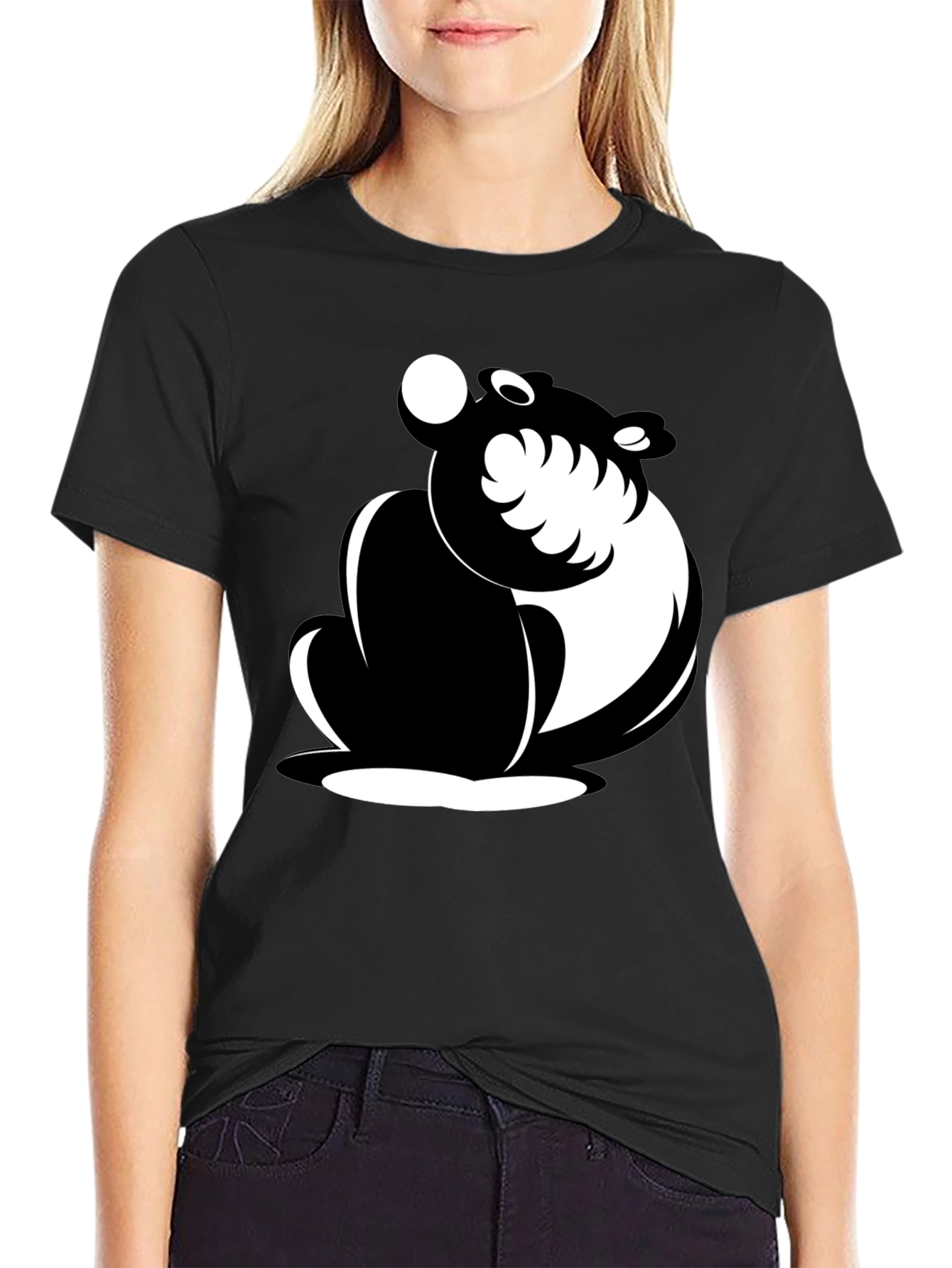 Stylish Black T-Shirt with Panda Graphic