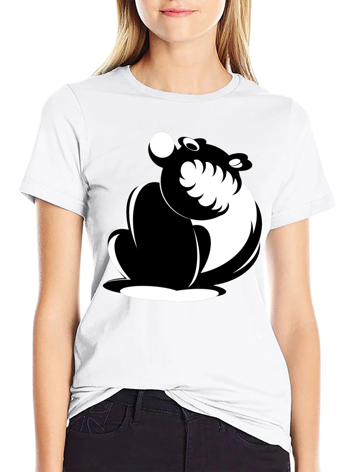 Stylish Black T-Shirt with Panda Graphic