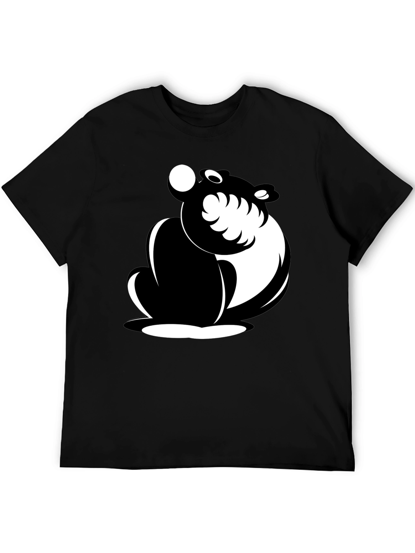 Stylish Black T-Shirt with Panda Graphic