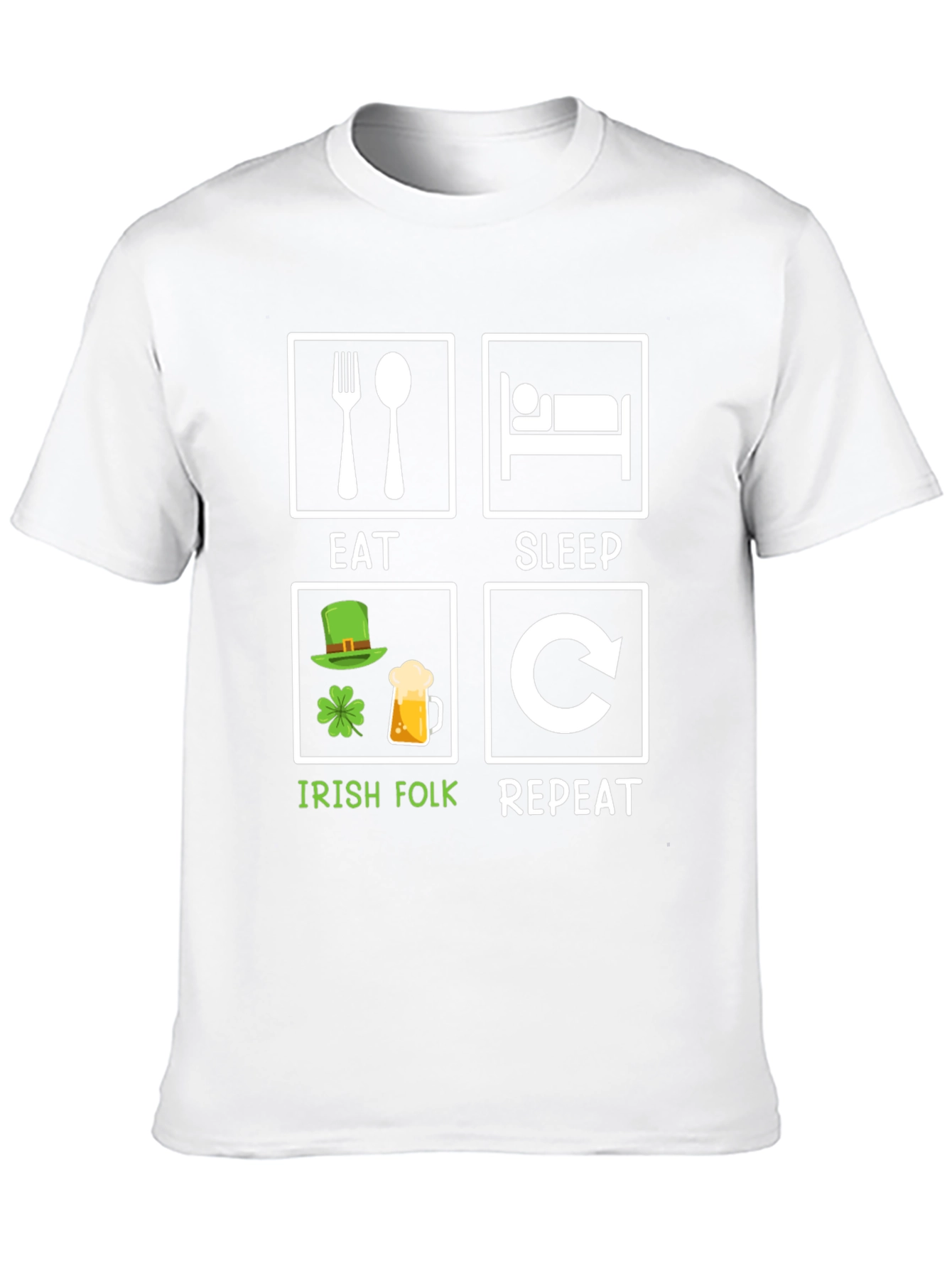 Eat Sleep Irish Folk Repeat T-Shirt