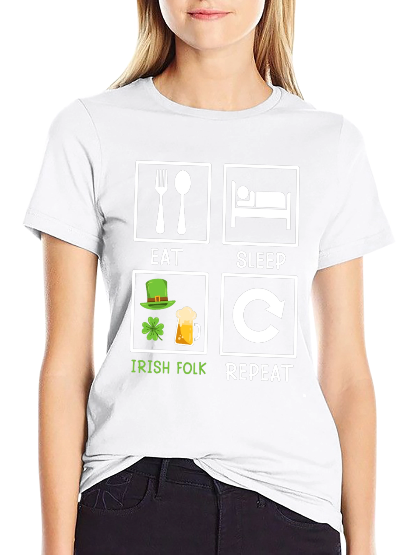 Eat Sleep Irish Folk Repeat T-Shirt