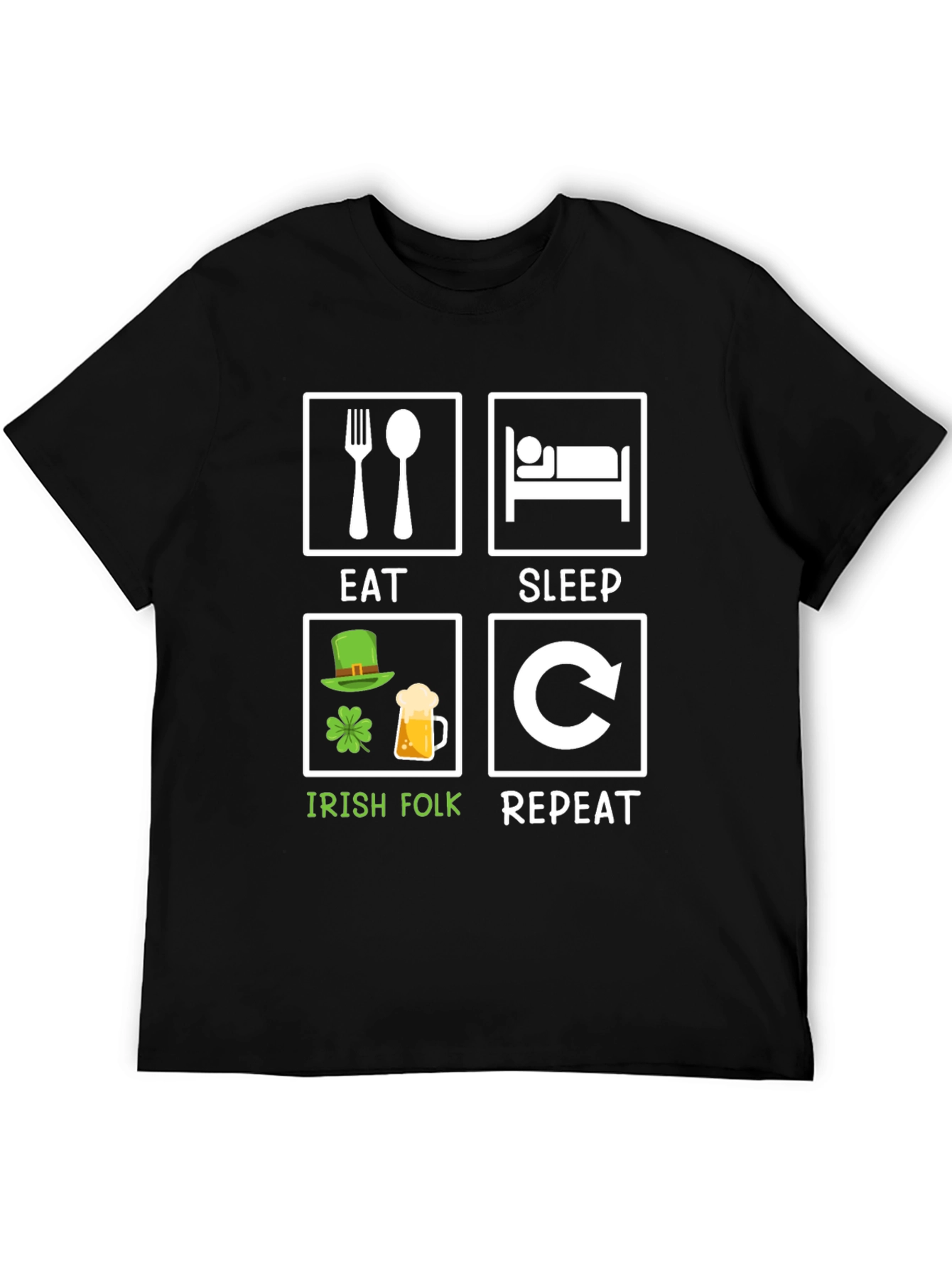 Eat Sleep Irish Folk Repeat T-Shirt
