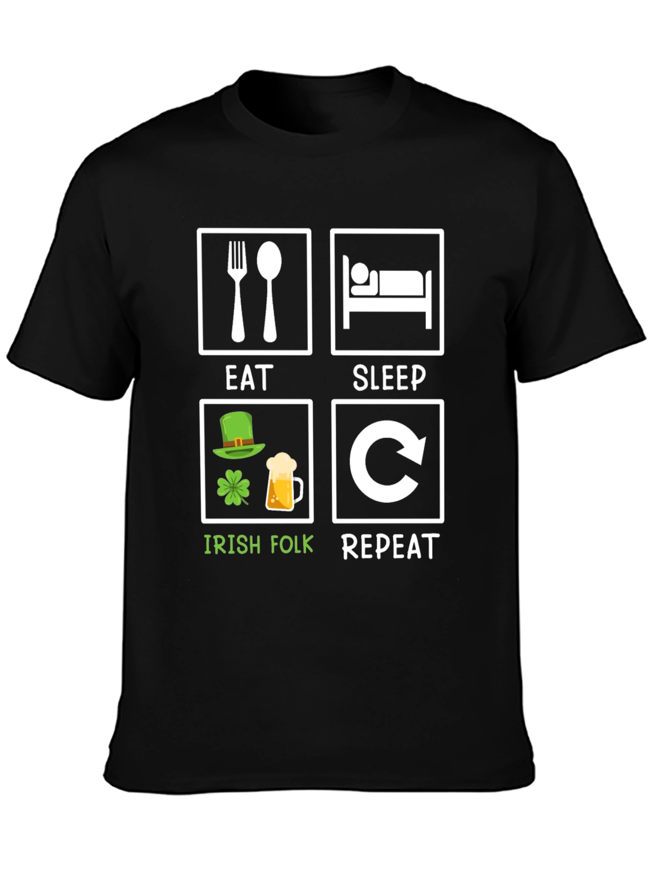 Eat Sleep Irish Folk Repeat T-Shirt