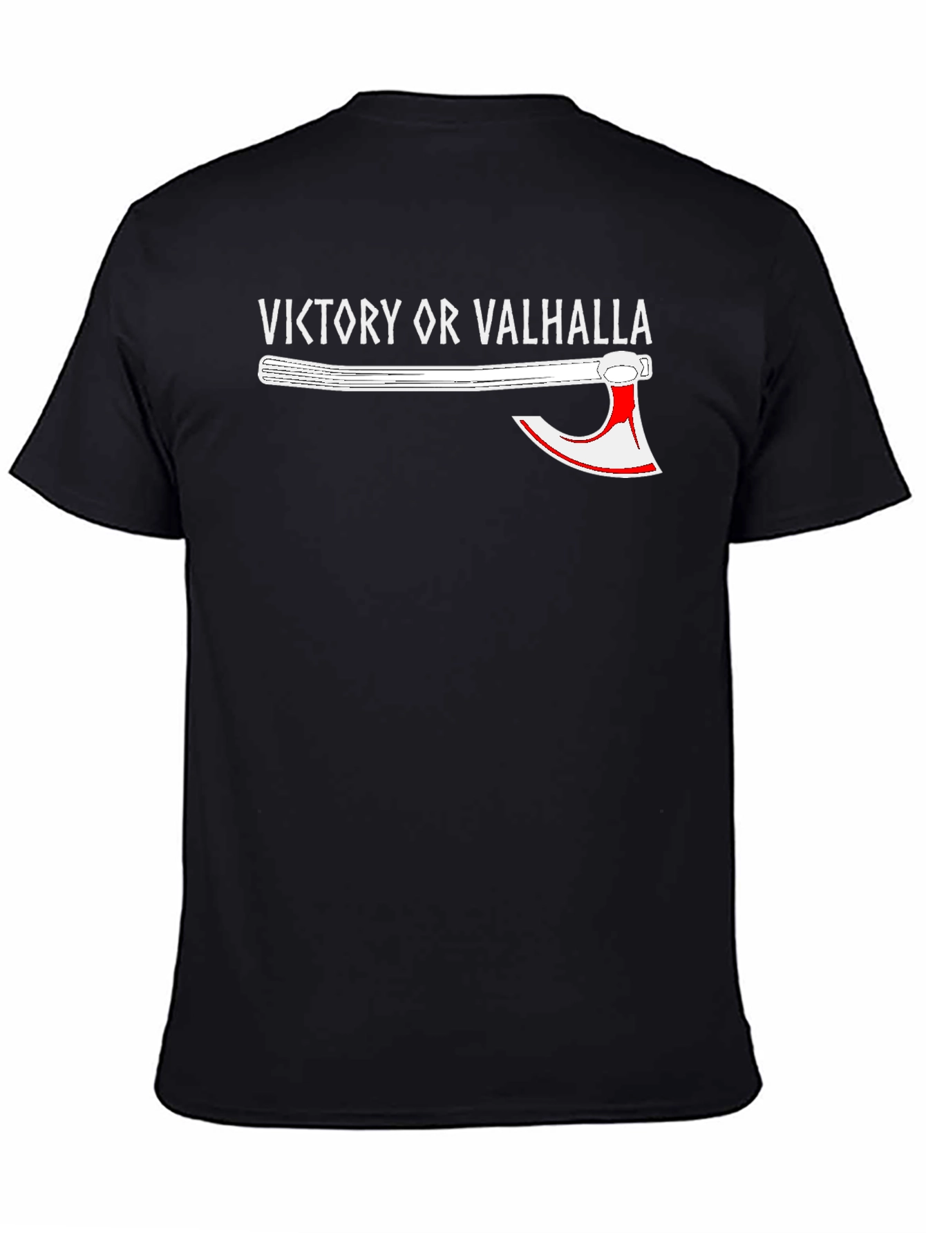 Victory or Valhalla Viking Axe Graphic T-Shirt
