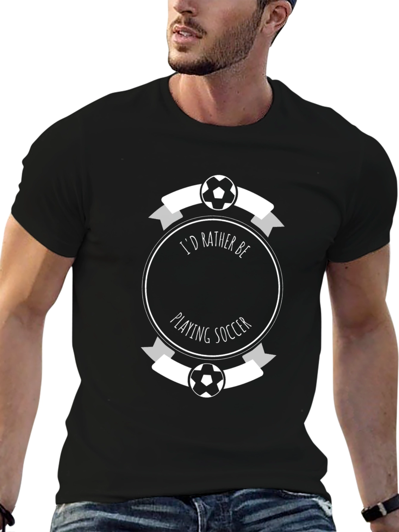 Soccer Player T-Shirt - Id Rather Be Playing