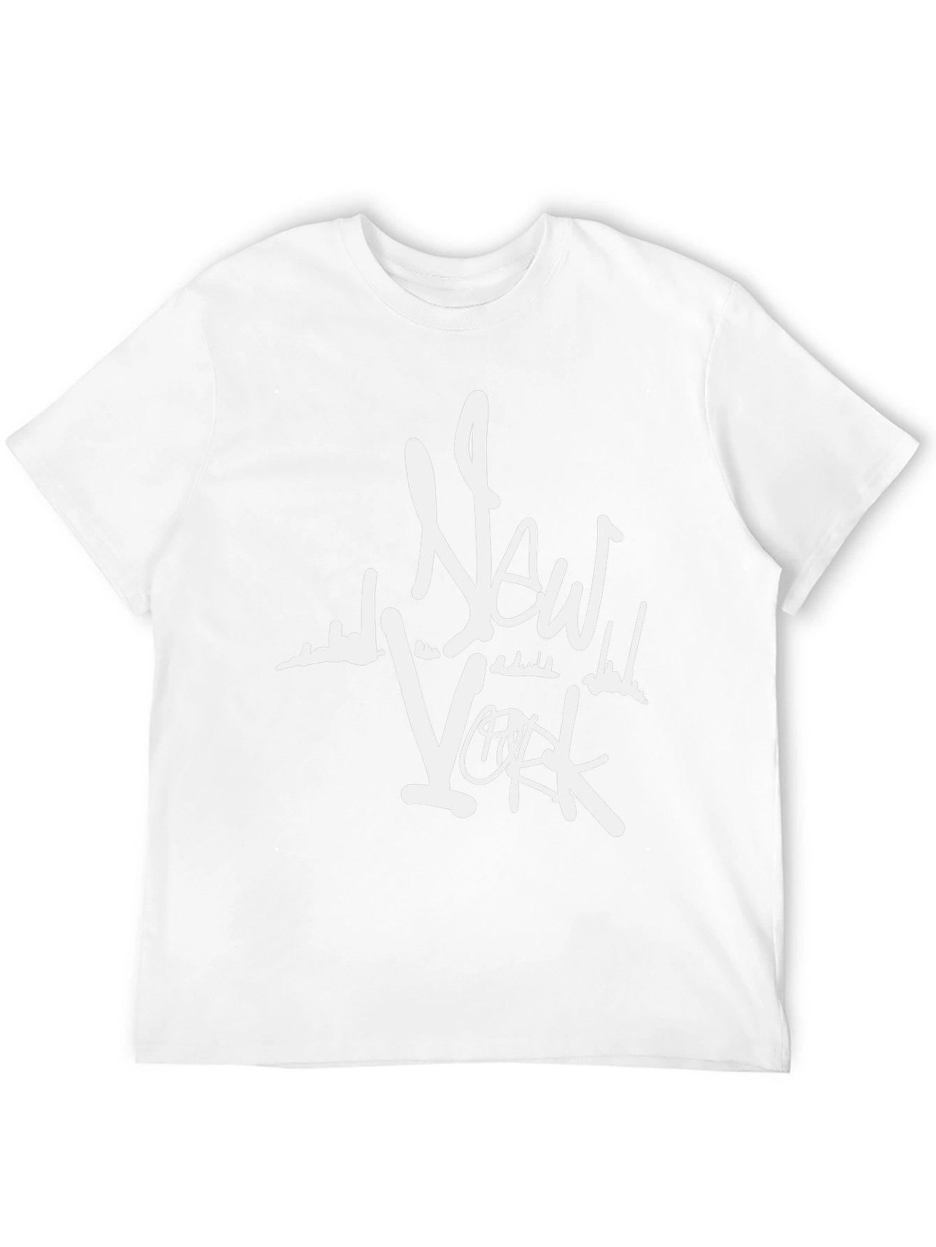 New York Skyline Graphic Tee - Black Cotton