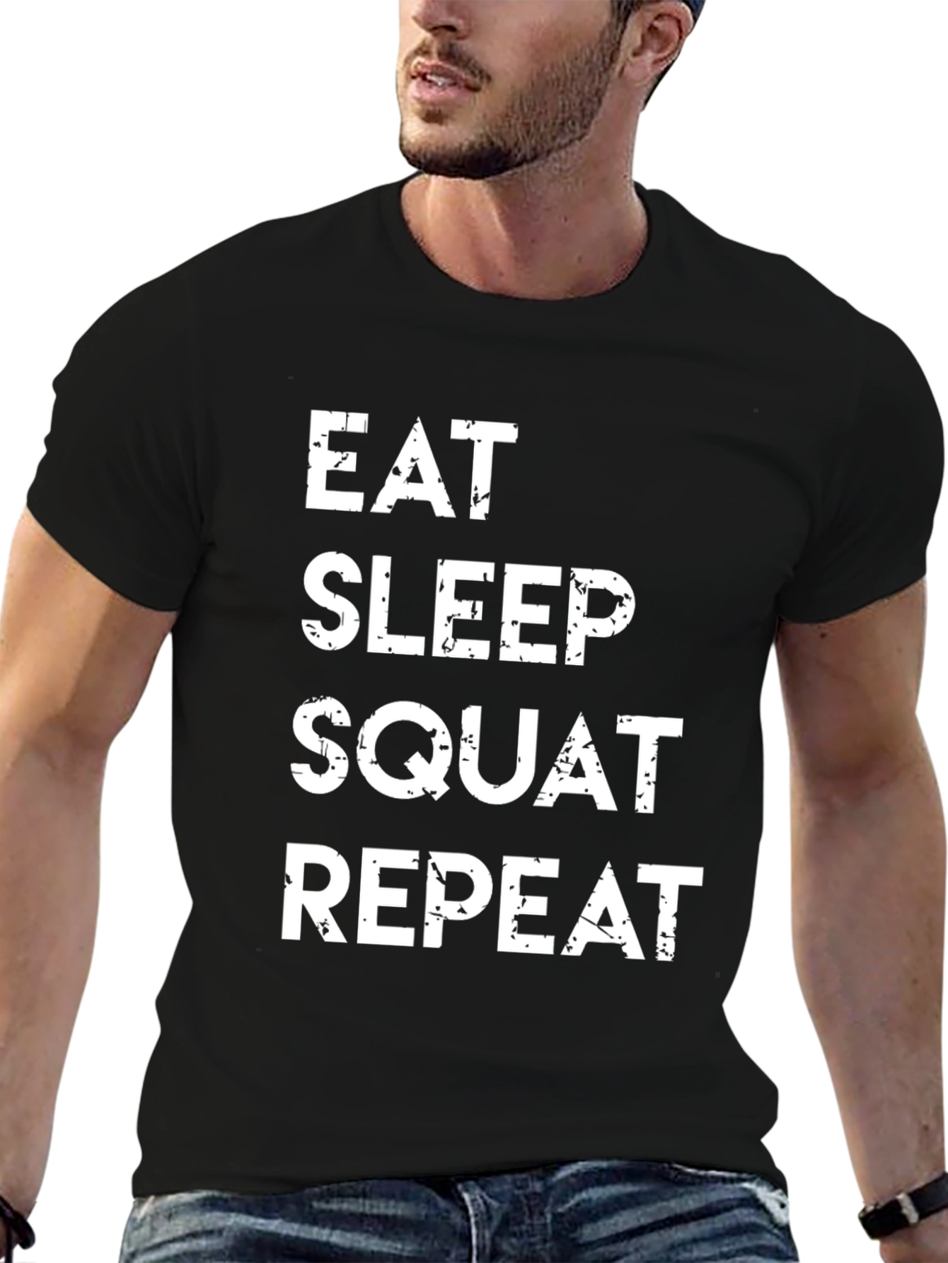 Eat Sleep Squat Repeat Graphic T-Shirt