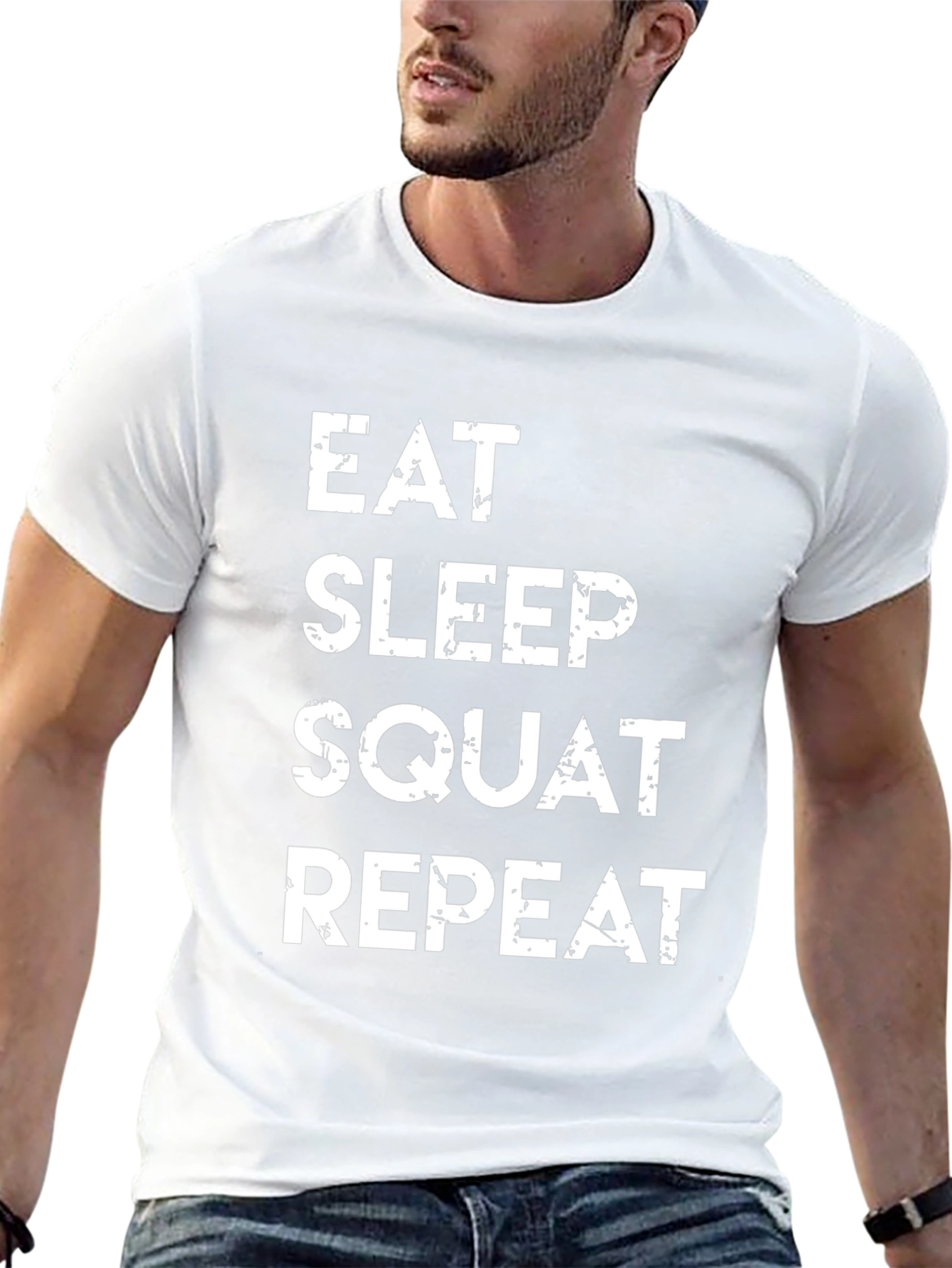 Eat Sleep Squat Repeat Graphic T-Shirt
