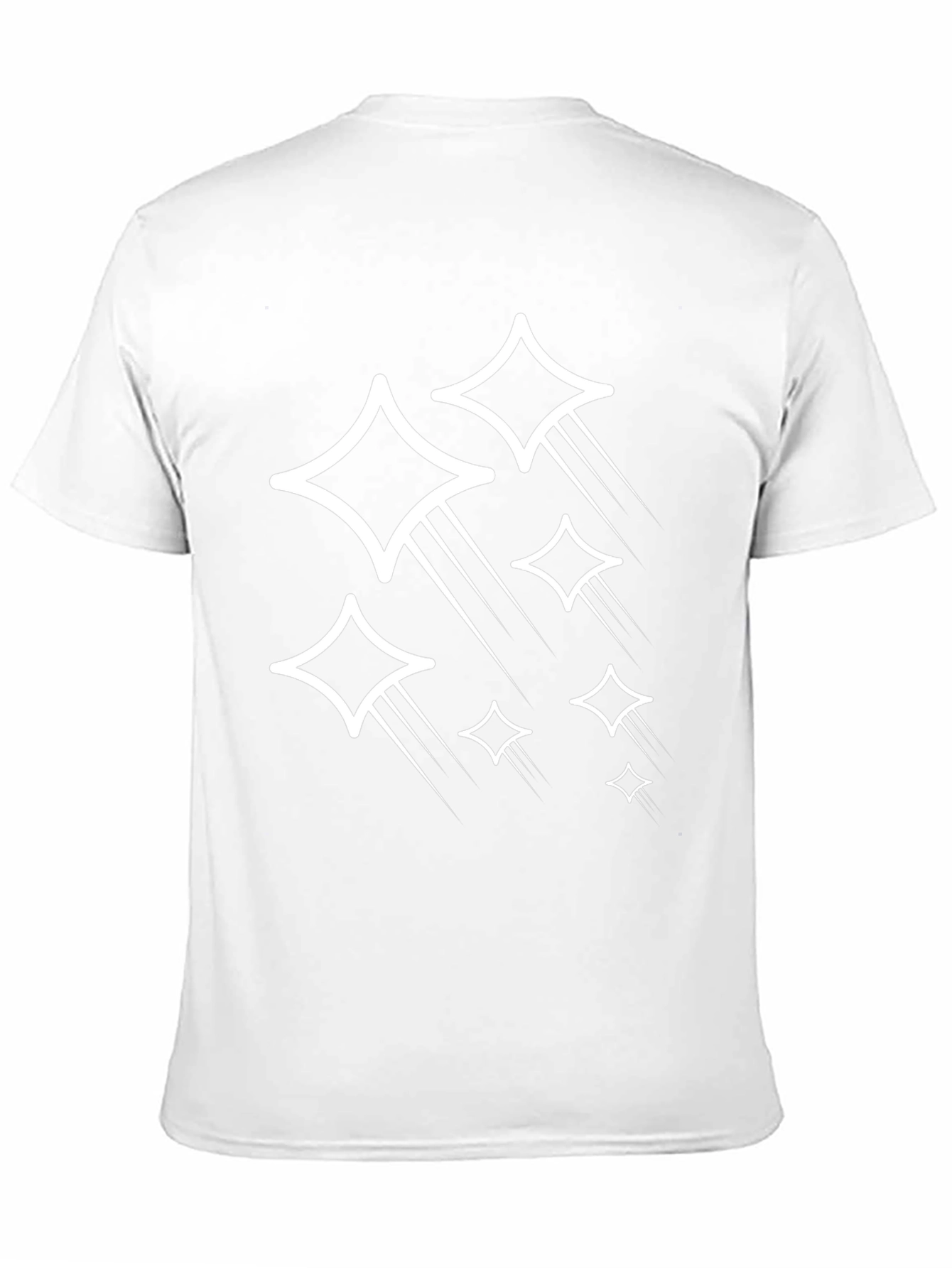 Stylish Black T-Shirt with Diamond Stars Graphic
