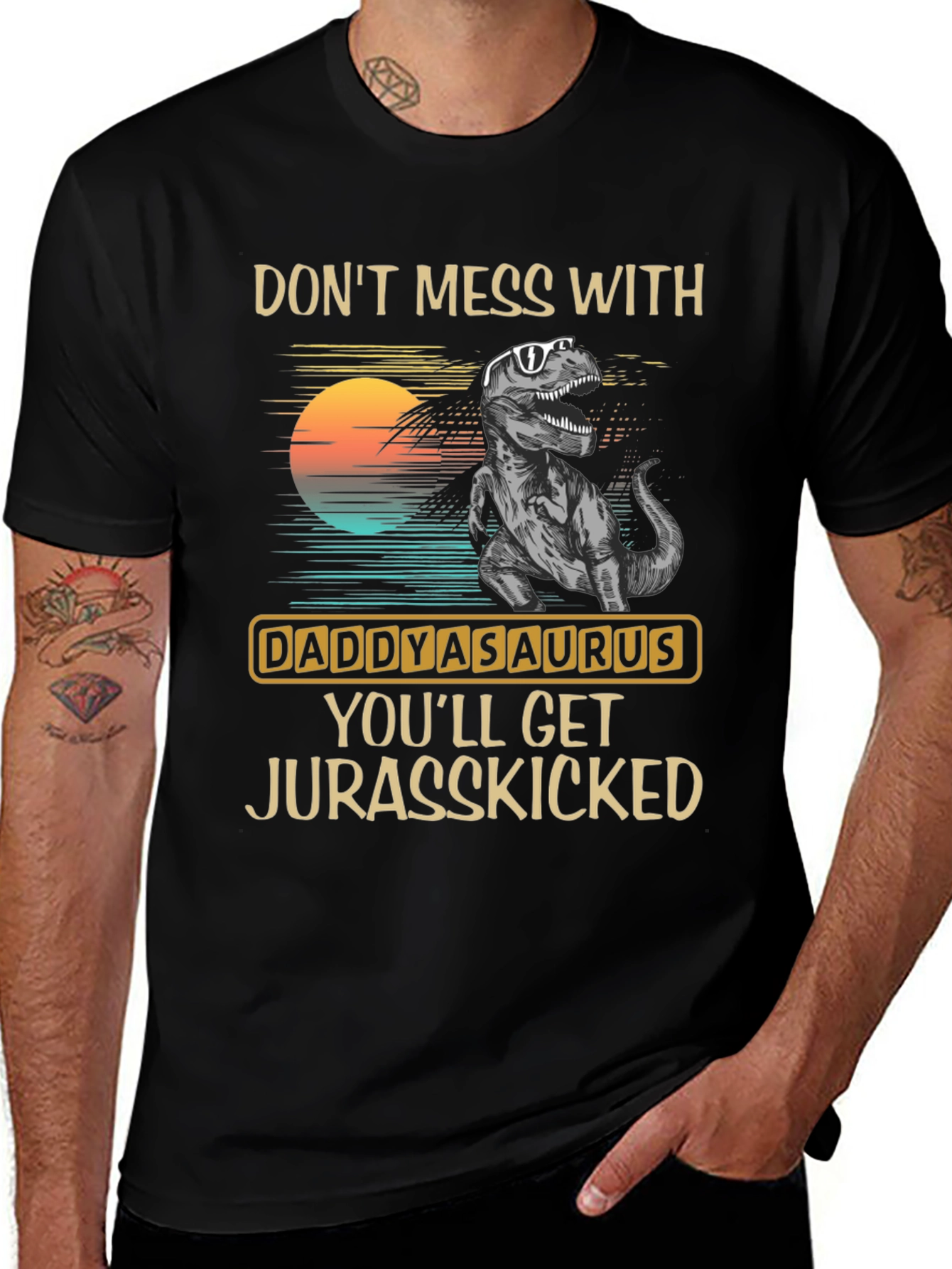 Daddysaurus T-Shirt - Jurassic Dad Joke Tee