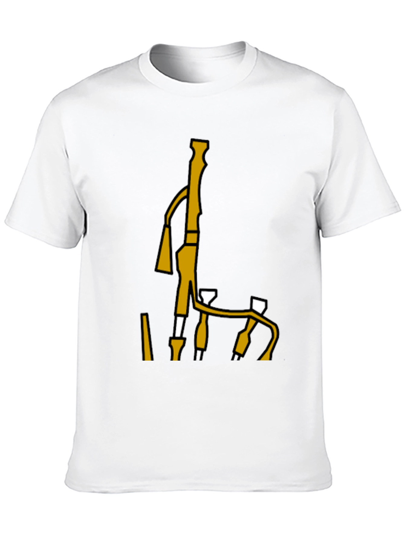 Bagpipes Graphic Tee - Black Cotton T-Shirt
