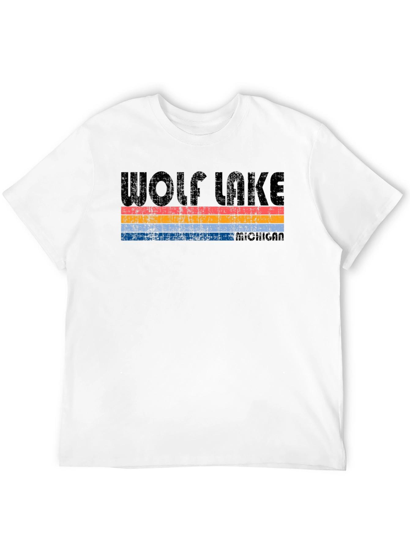 Wolf Lake Michigan Retro T-Shirt