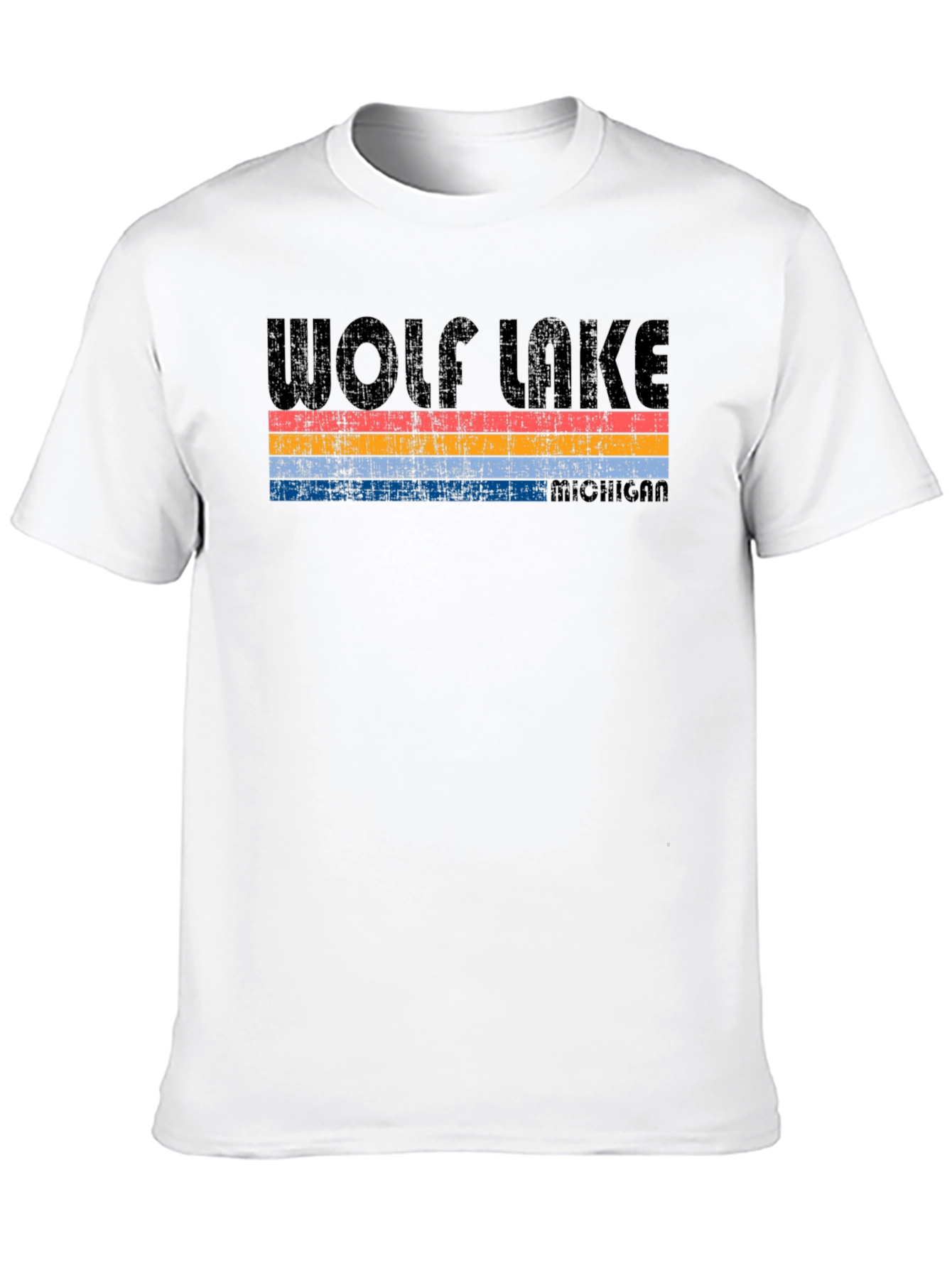 Wolf Lake Michigan Retro T-Shirt