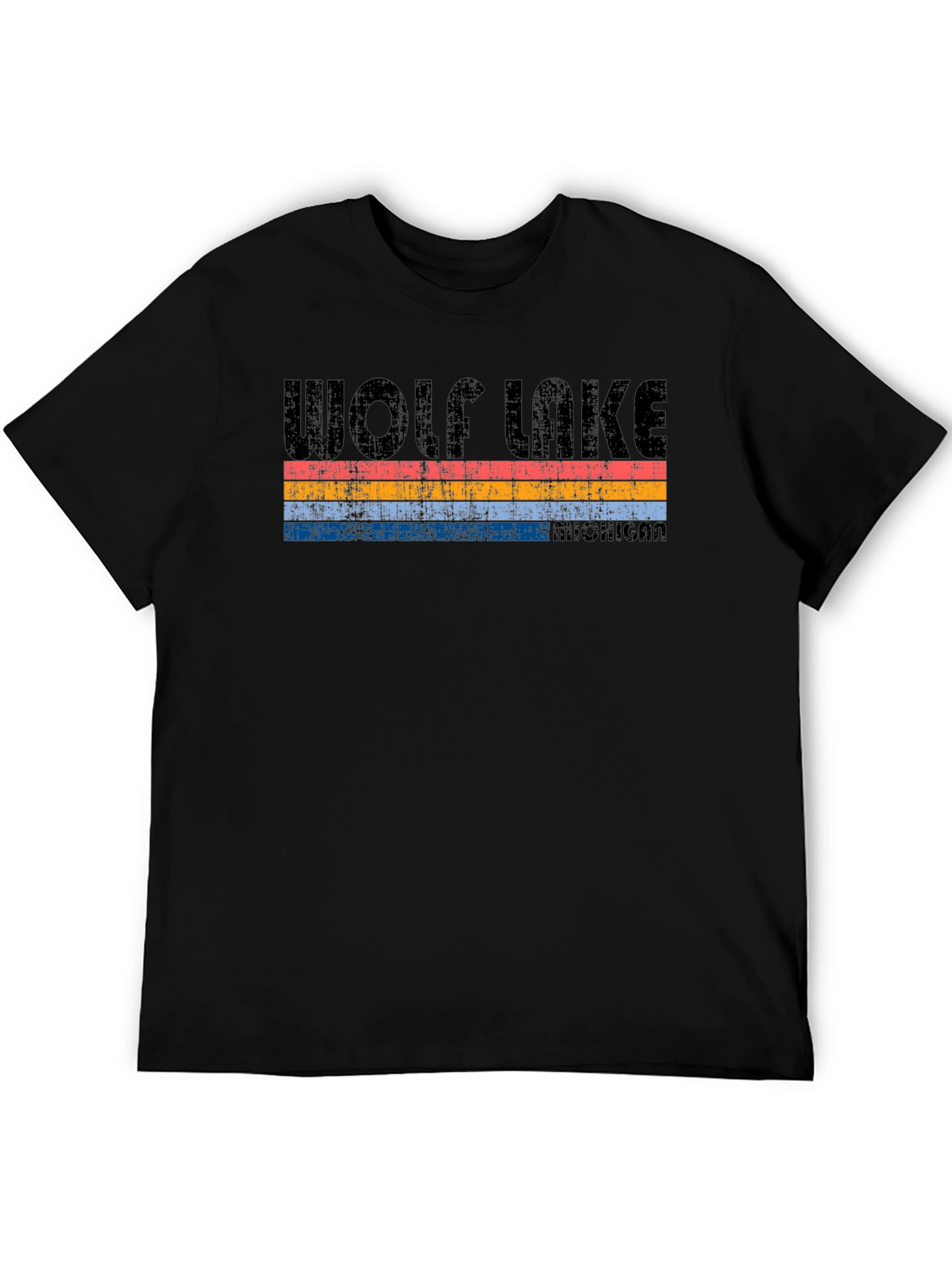 Wolf Lake Michigan Retro T-Shirt