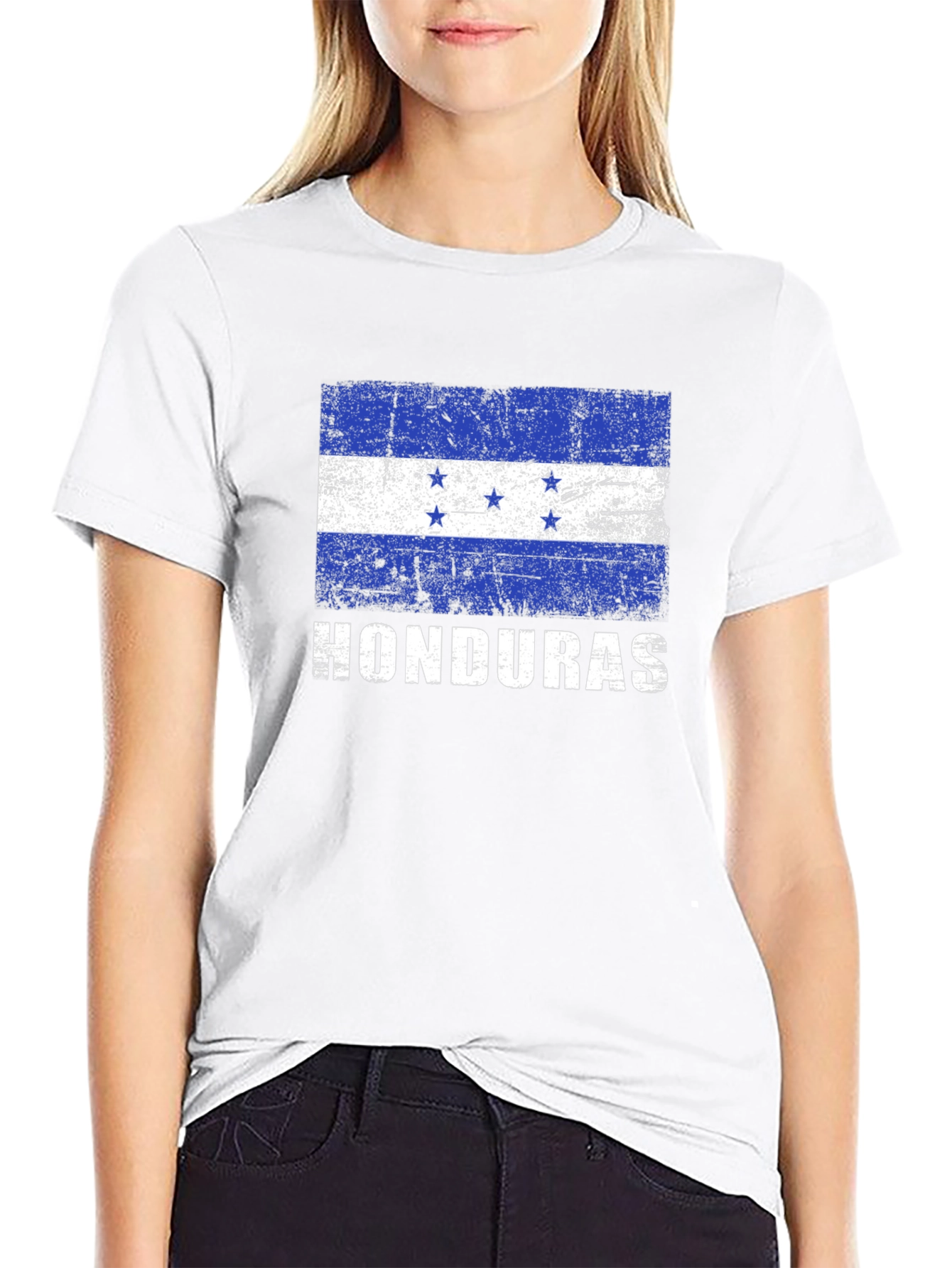 Honduras Flag T-Shirt - Distressed Graphic Tee