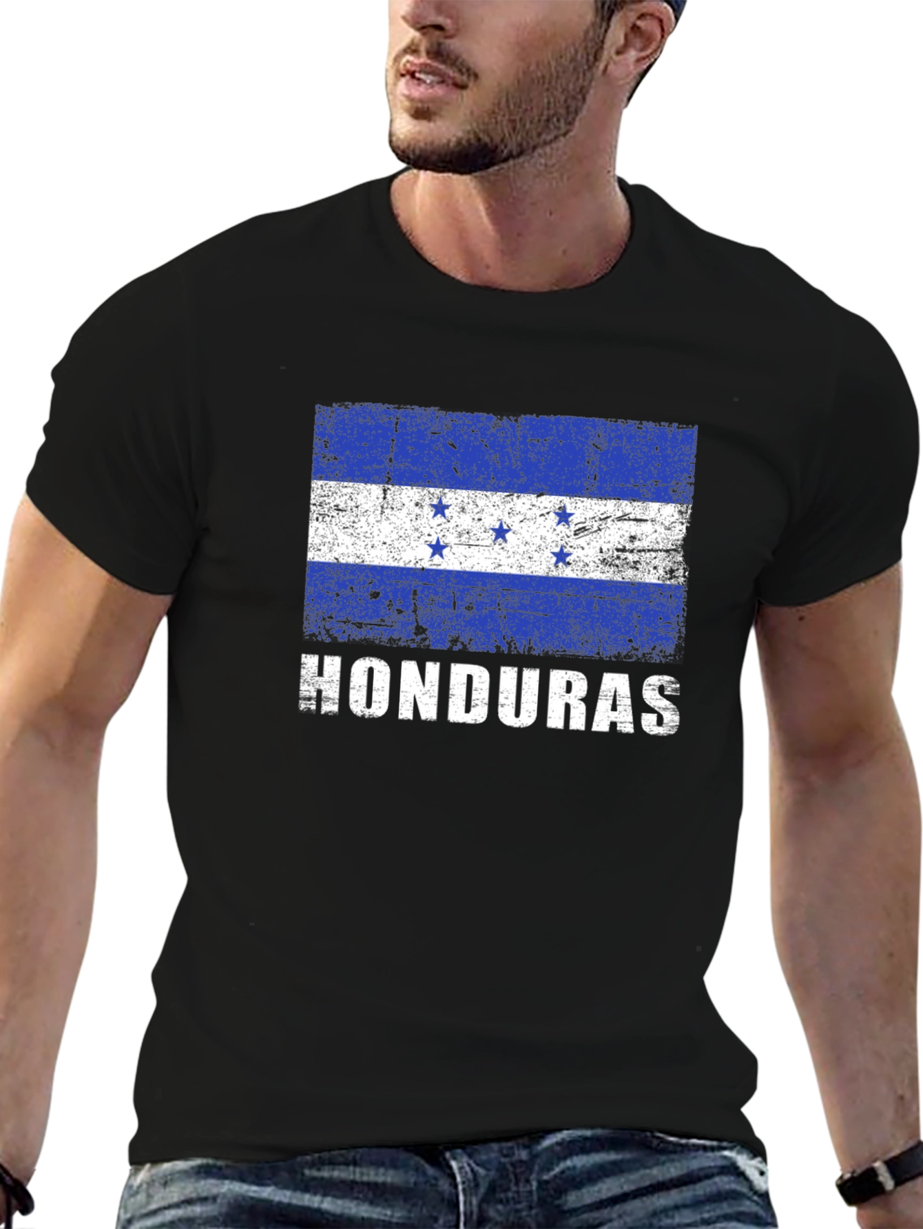 Honduras Flag T-Shirt - Distressed Graphic Tee