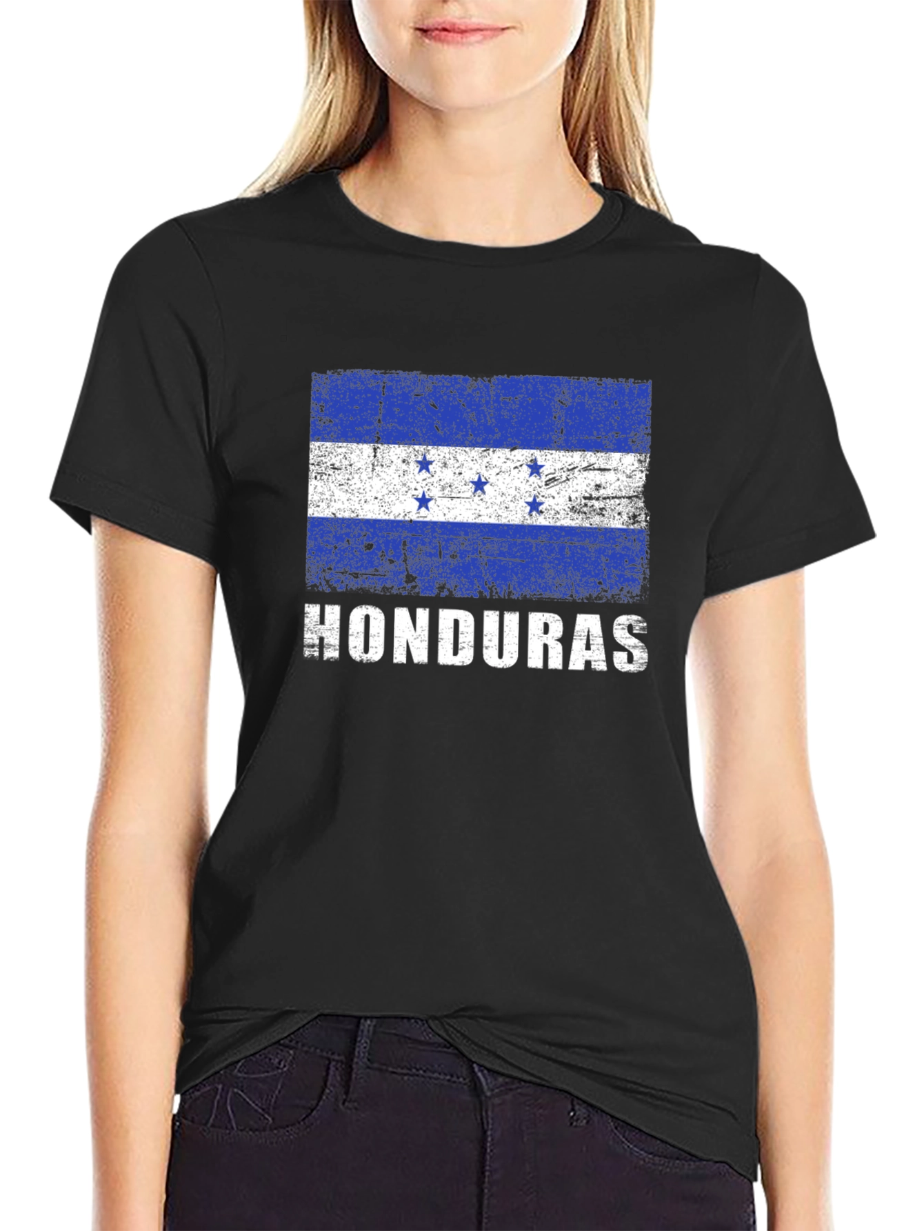 Honduras Flag T-Shirt - Distressed Graphic Tee
