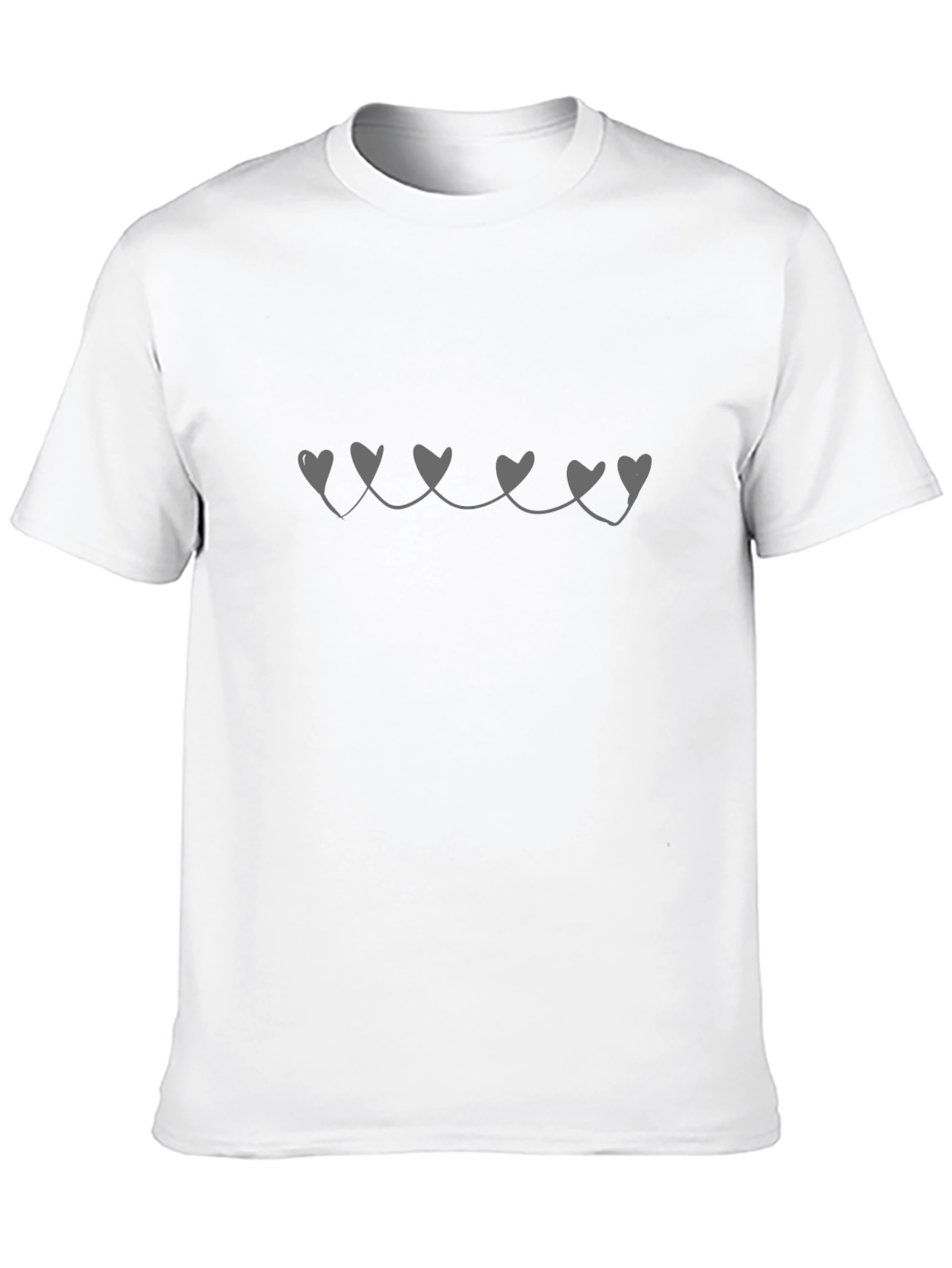 Heart String Graphic Tee - Trendy Black T-Shirt