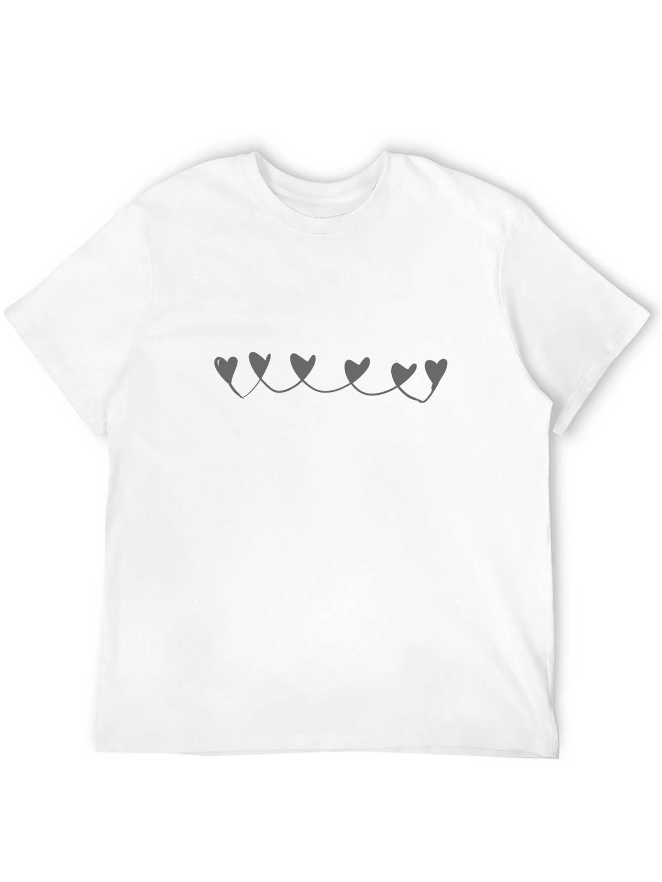 Heart String Graphic Tee - Trendy Black T-Shirt