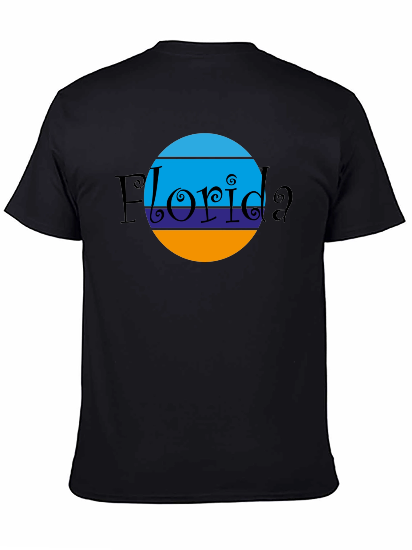 Florida Circle Graphic Black T-Shirt