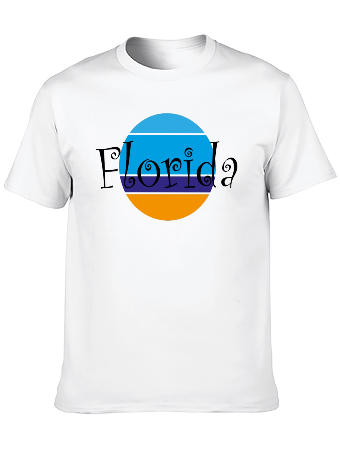 Florida Circle Graphic Black T-Shirt
