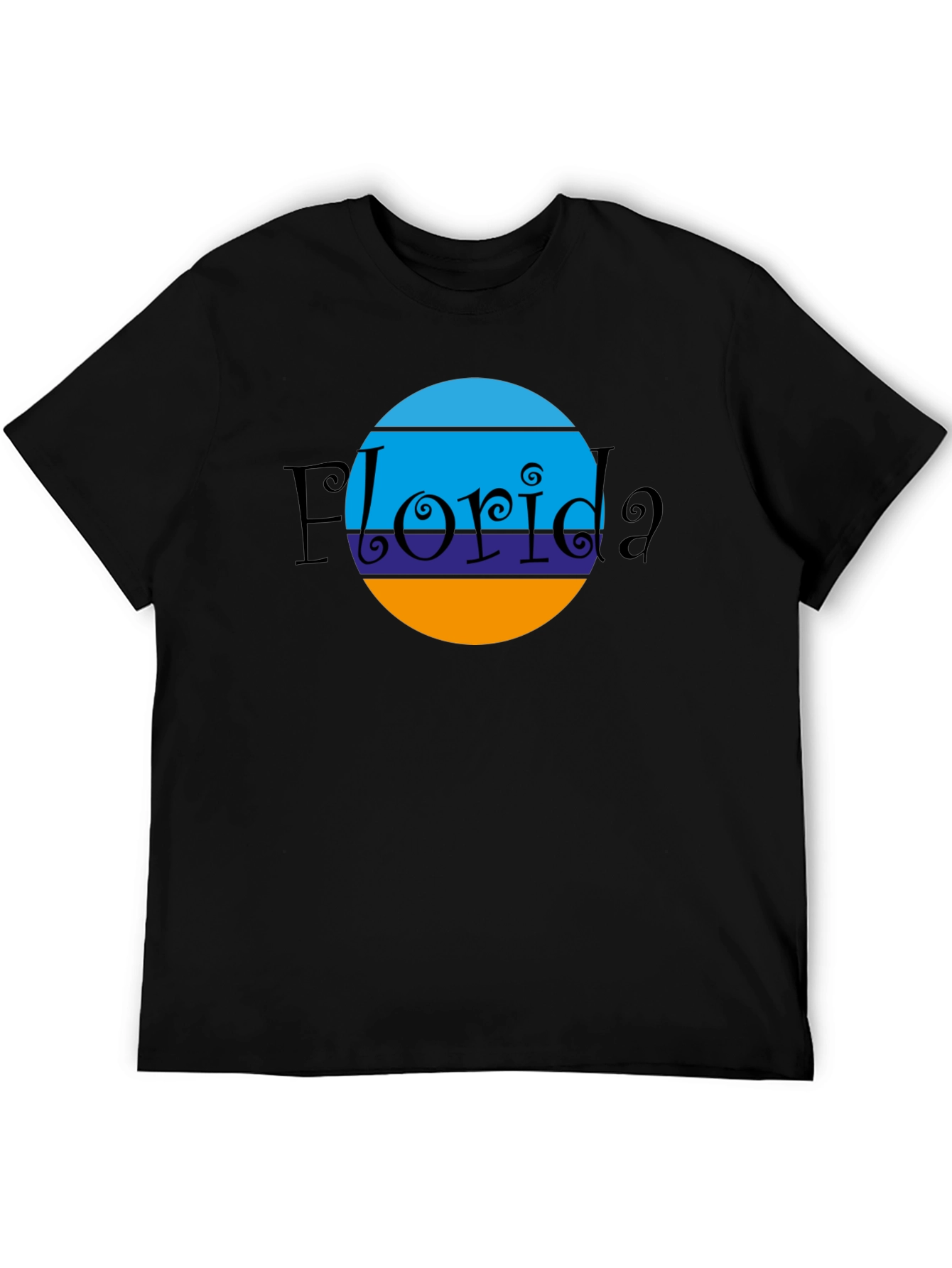 Florida Circle Graphic Black T-Shirt