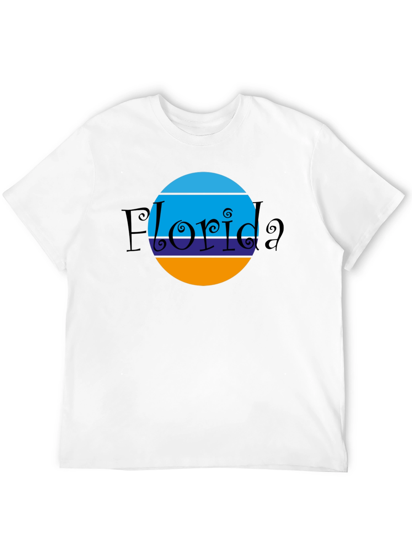 Florida Circle Graphic Black T-Shirt
