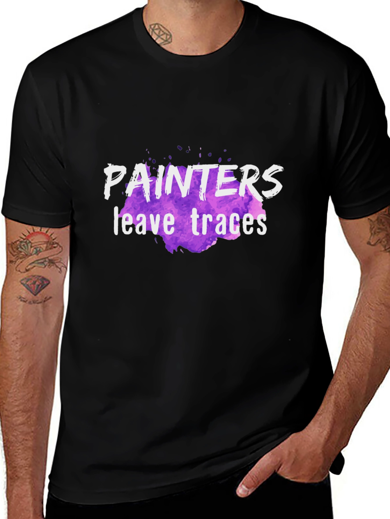 Painters Leave Traces Black T-Shirt