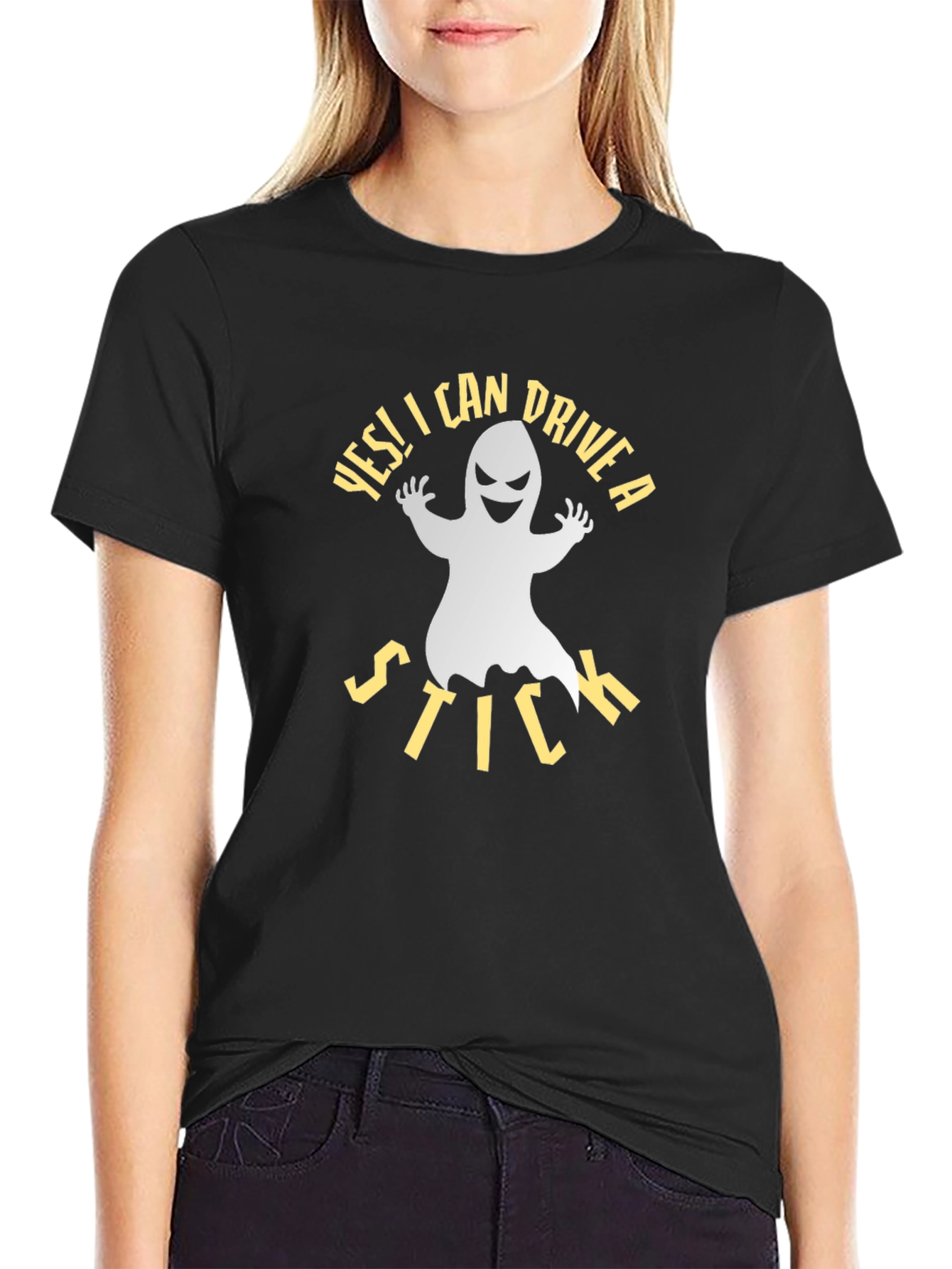 Yes I Can Drive a Stick Ghost Graphic Tee