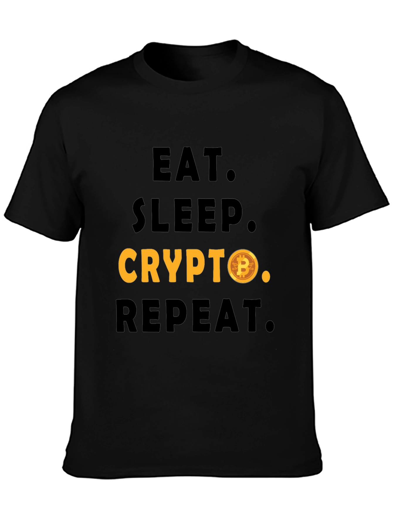 Eat Sleep Crypto Repeat Black T-Shirt